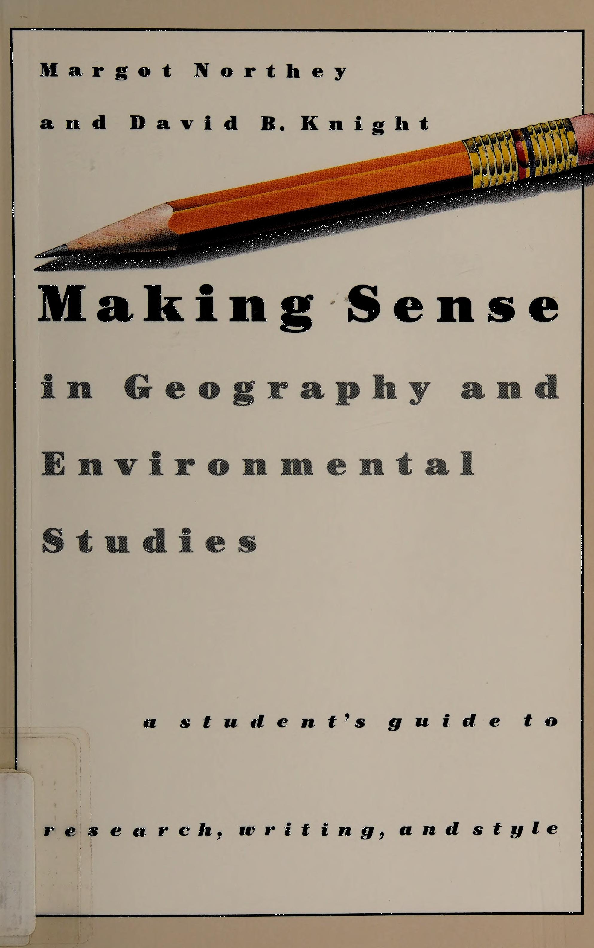 Title: Making sense in geography and environmental studie