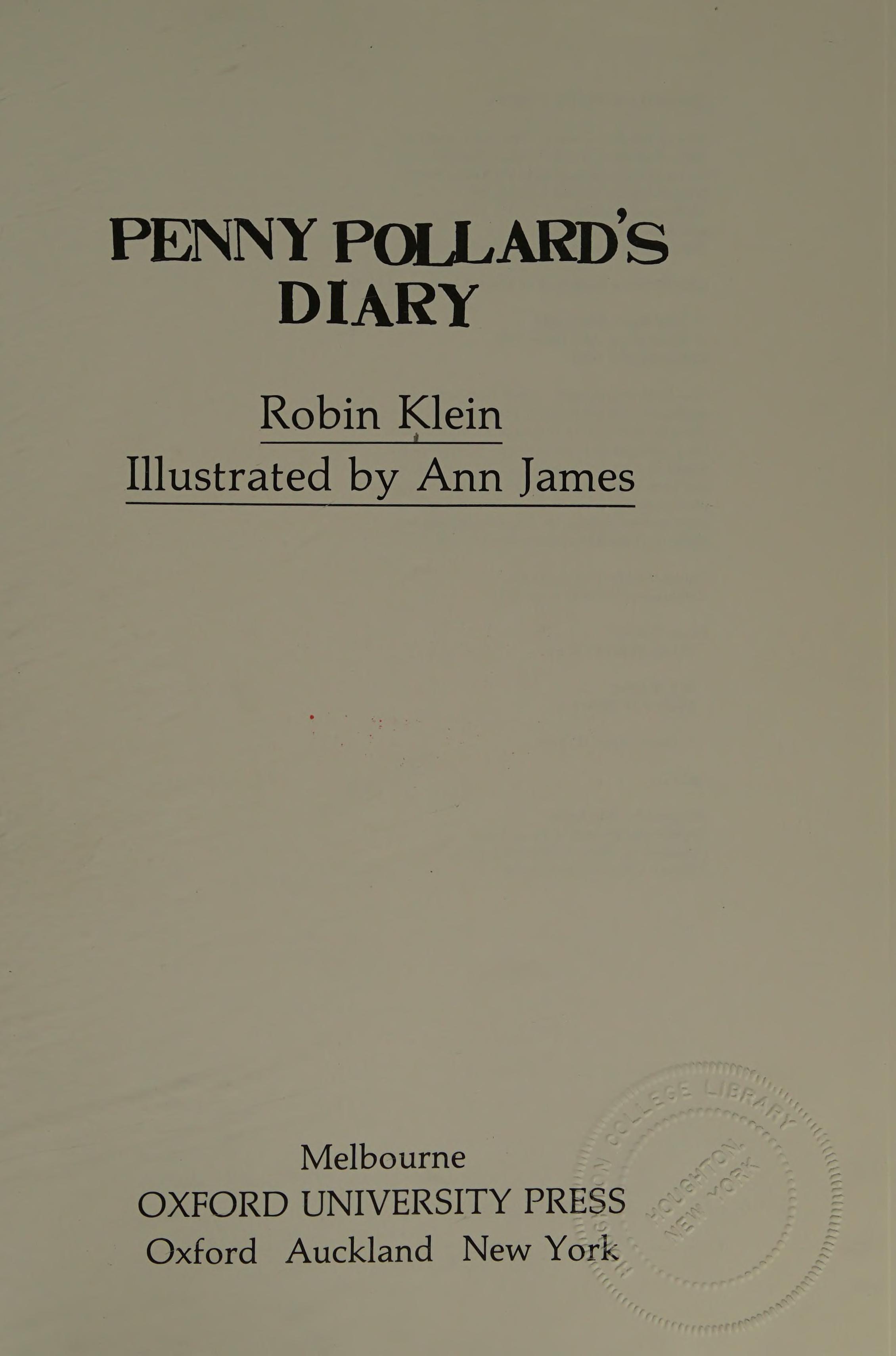 Penny Pollard's Diary