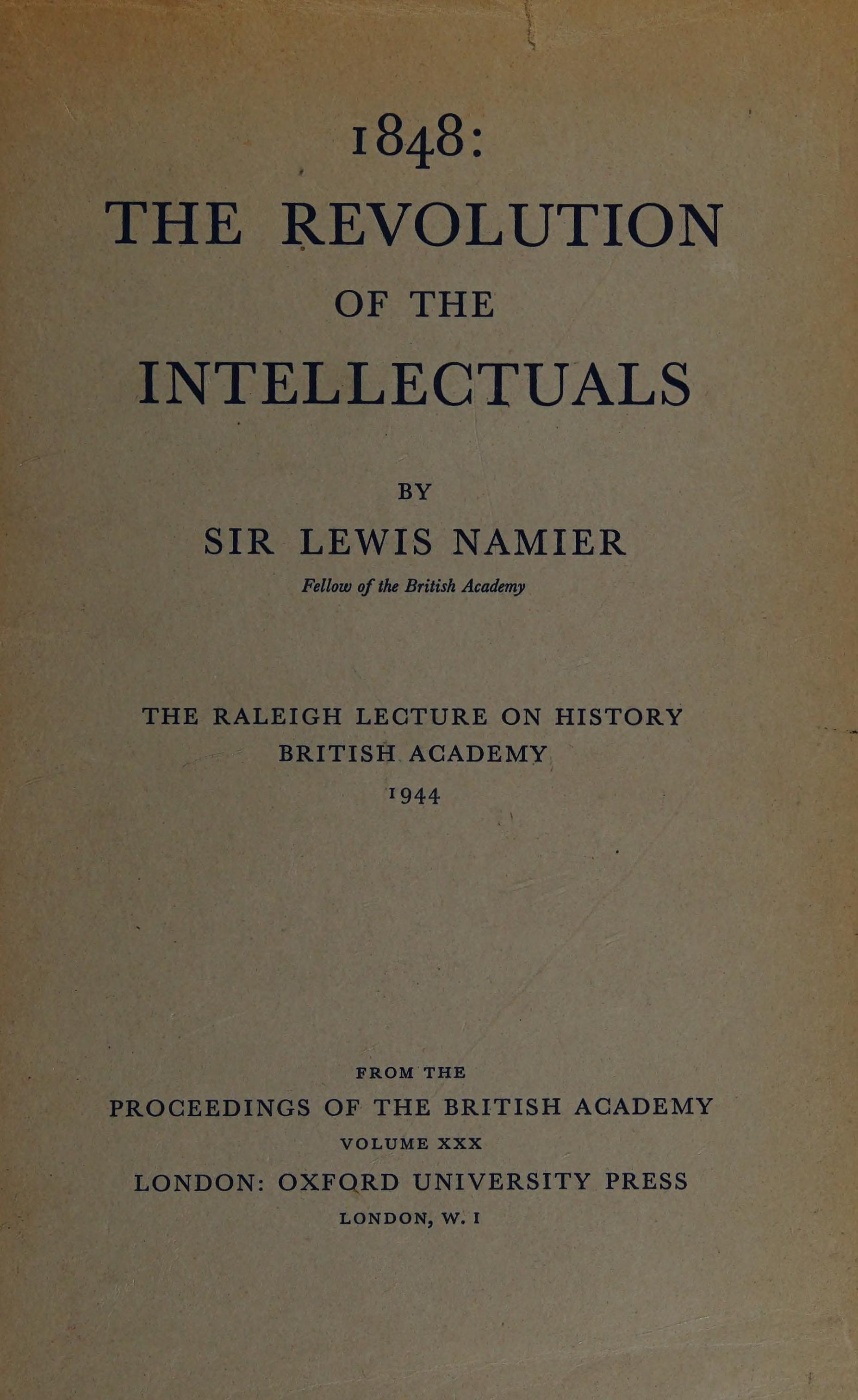 1848: The Revolution Of The Intellectuals