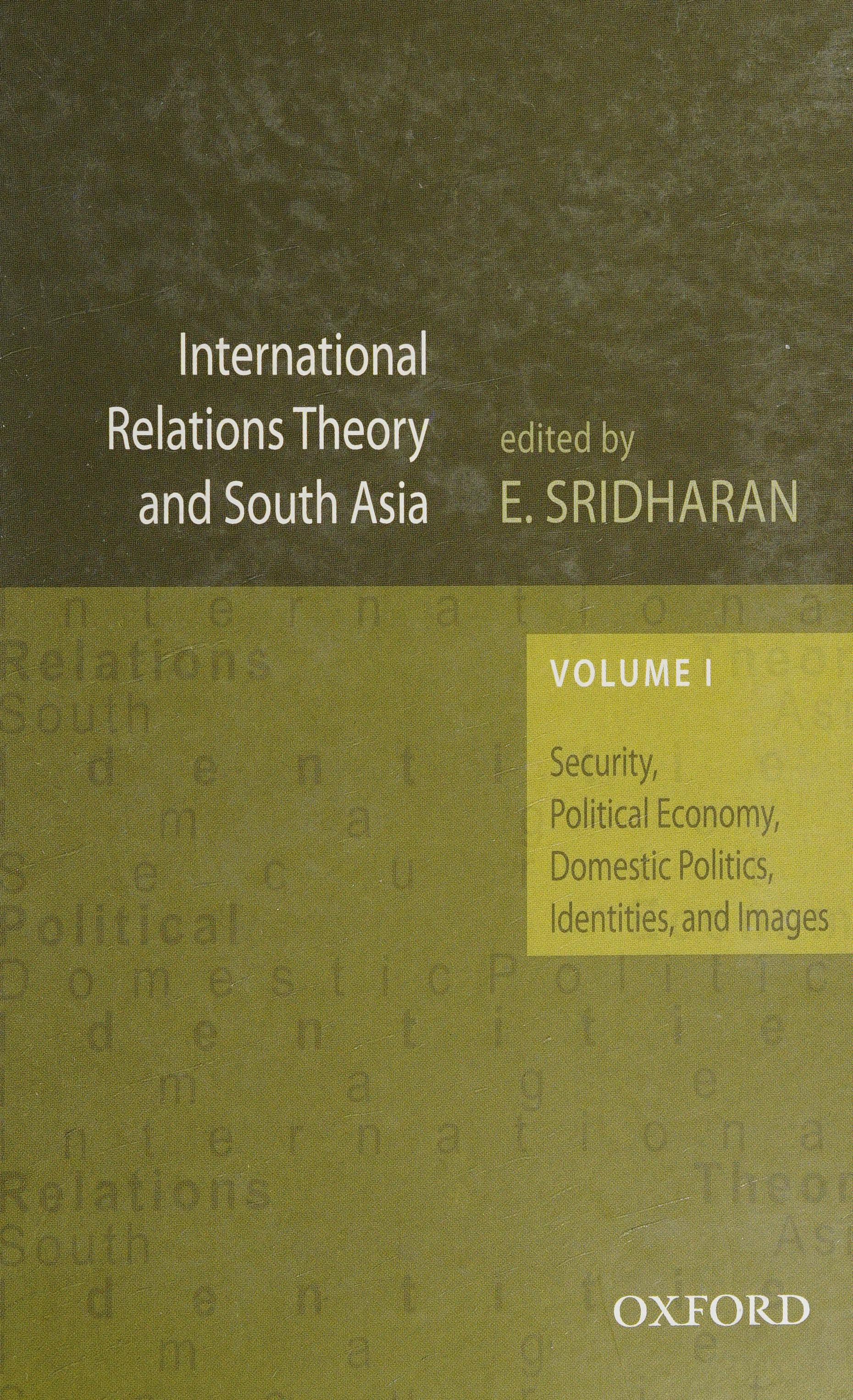 International Relations Theory and South Asian Regional Cooperation