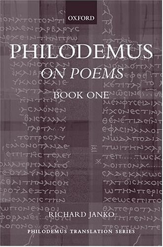 Philodemus: On Poems Book One