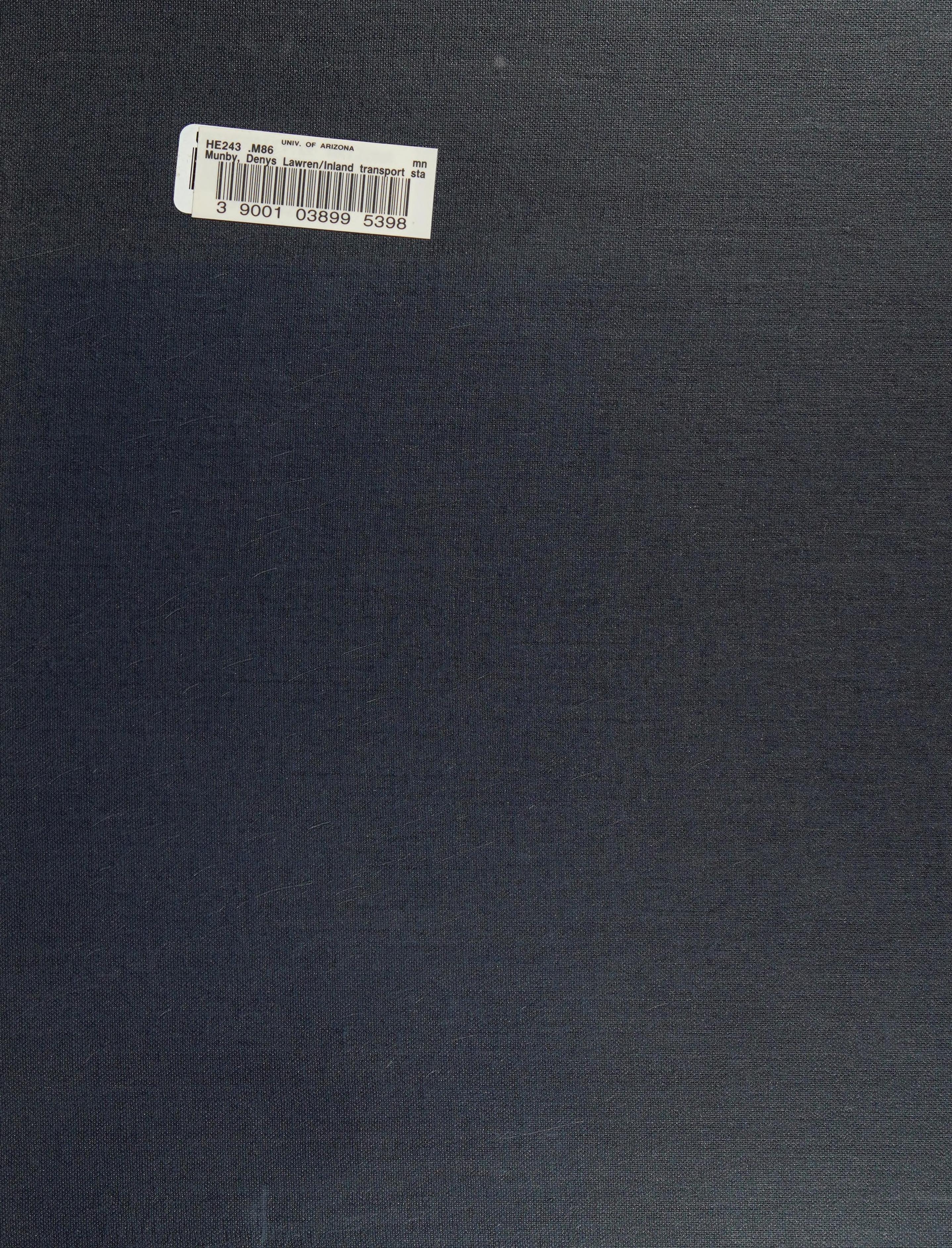 Inland Transport Statistics, Great Britain, 1900-1970