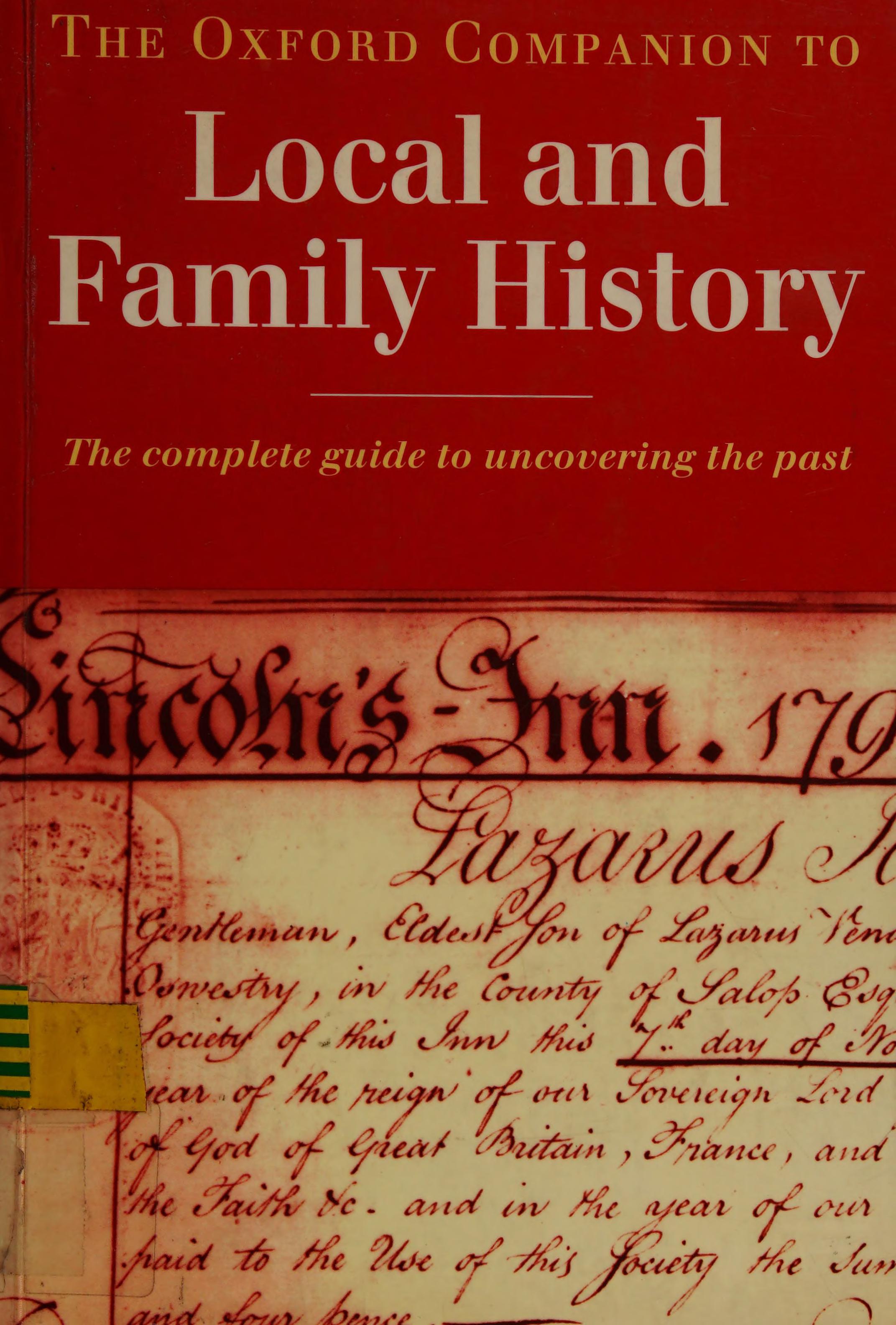 The Oxford Companion to Local and Family History