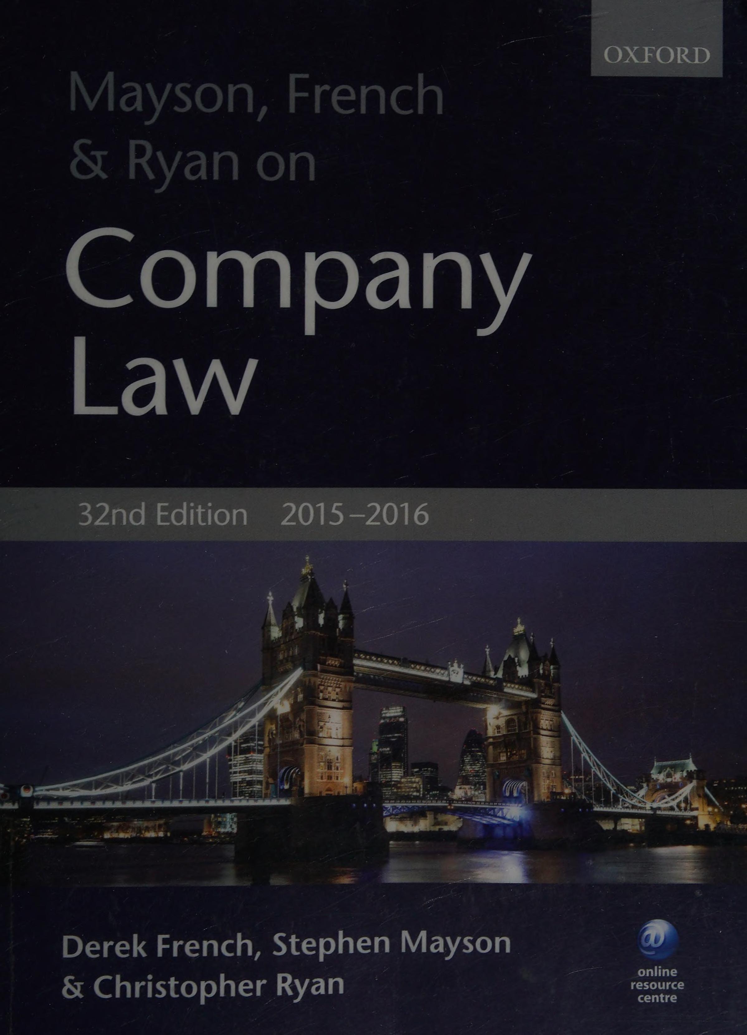 Mayson, French & Ryan on Company Law