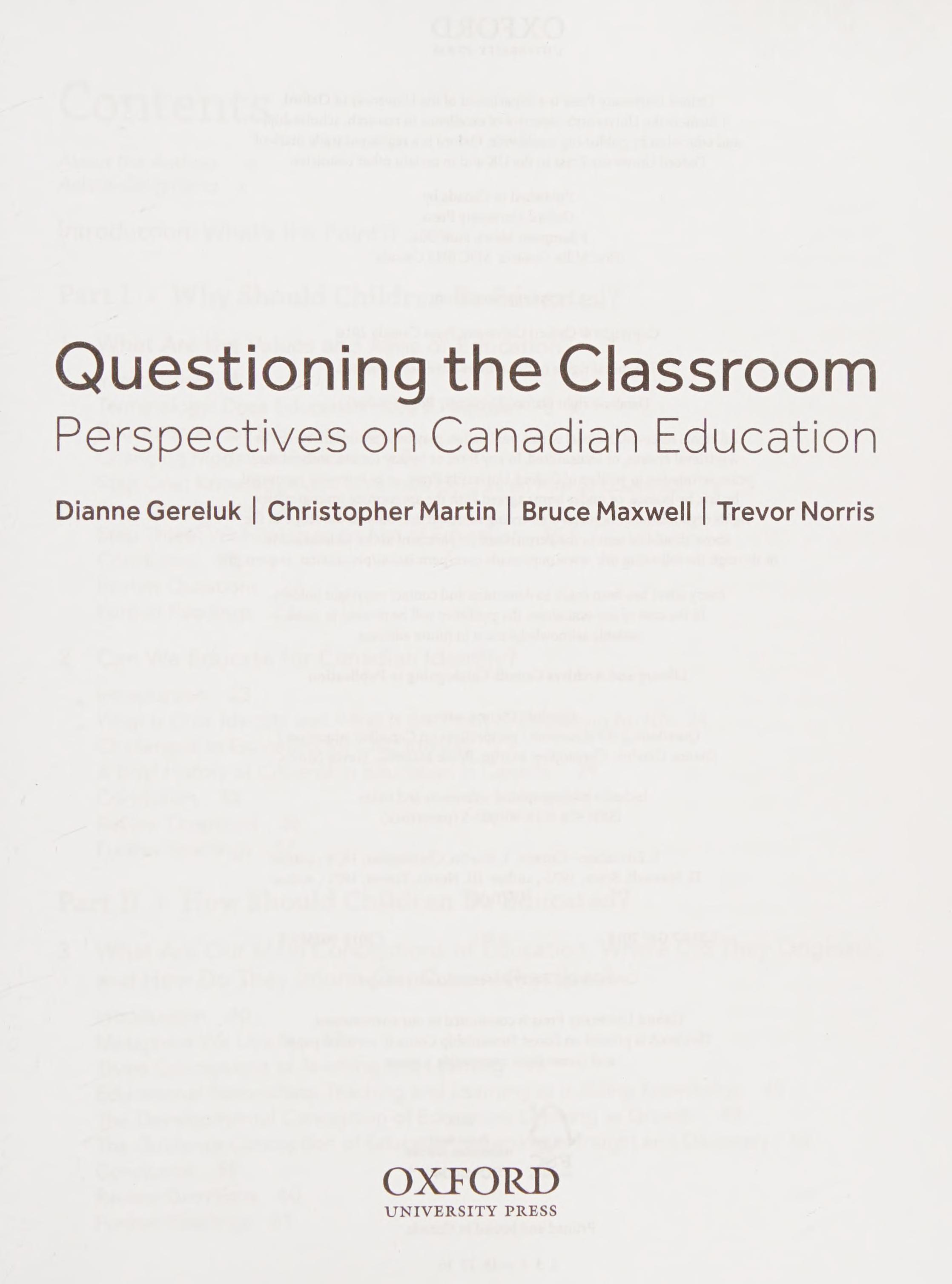 Questioning the Classroom