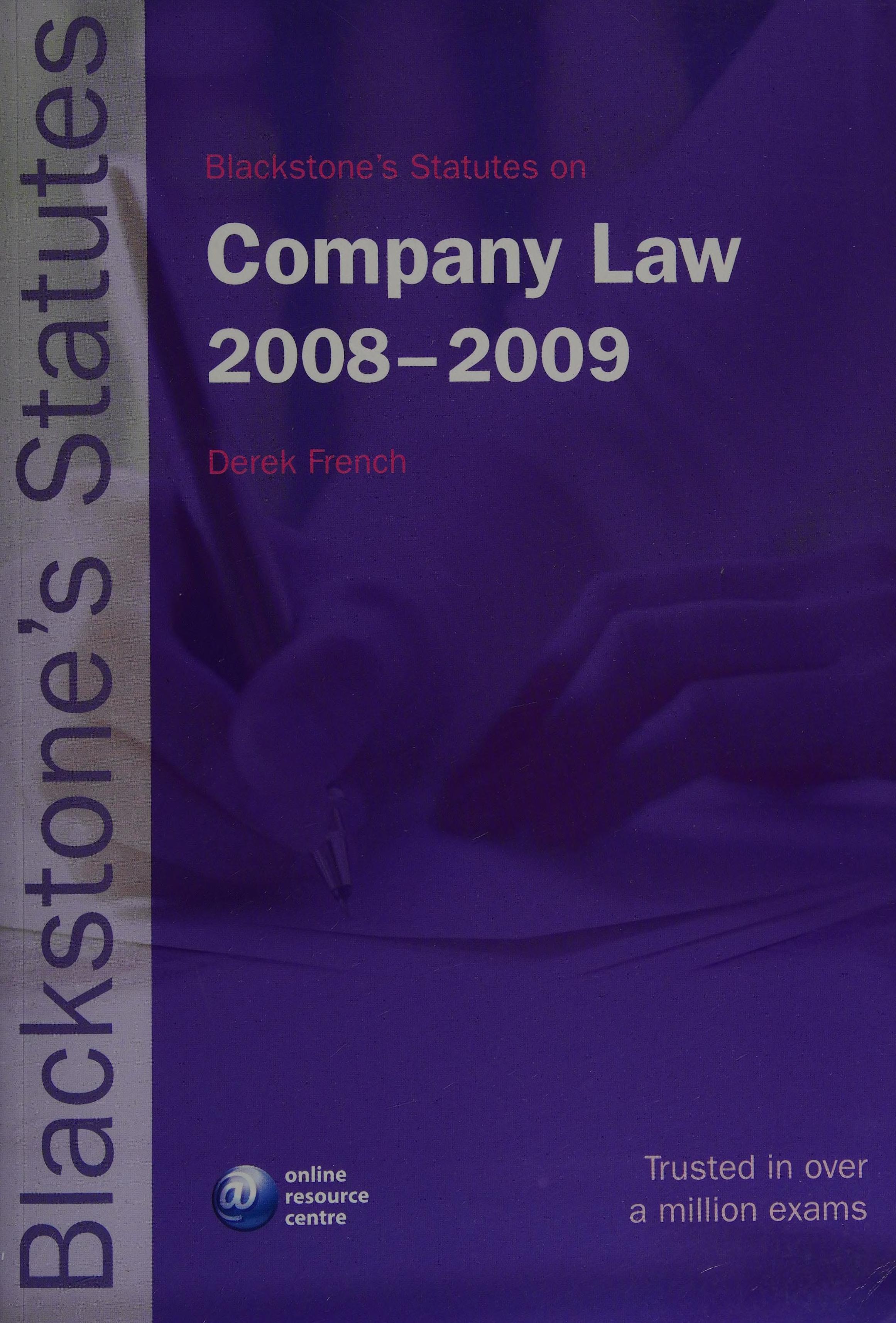 Blackstone's Statutes on Company Law 2008-2009