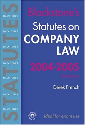 Statutes on Company Law 2004-2005