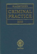 Blackstone'S Criminal Practice 2005: Book And Cd-Rom Pack