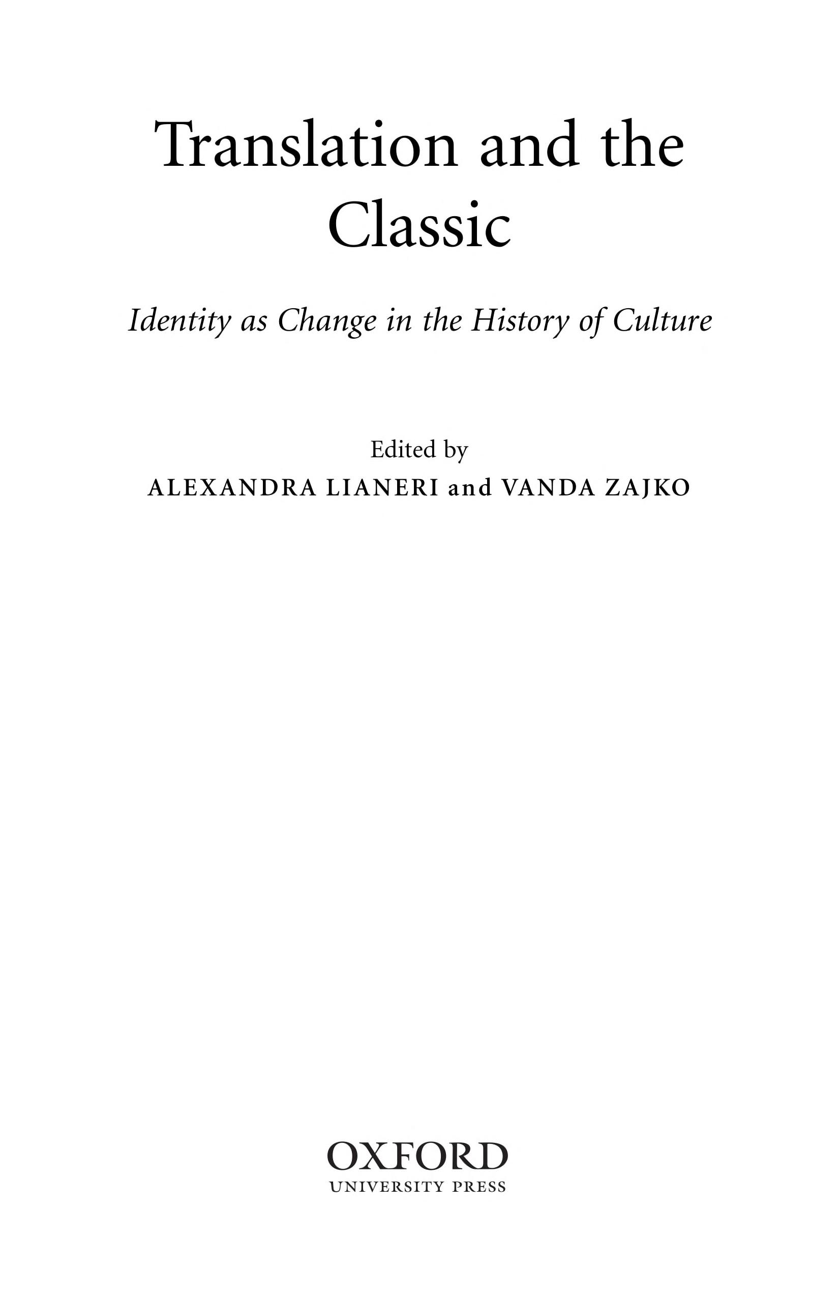 Translation and the Classic