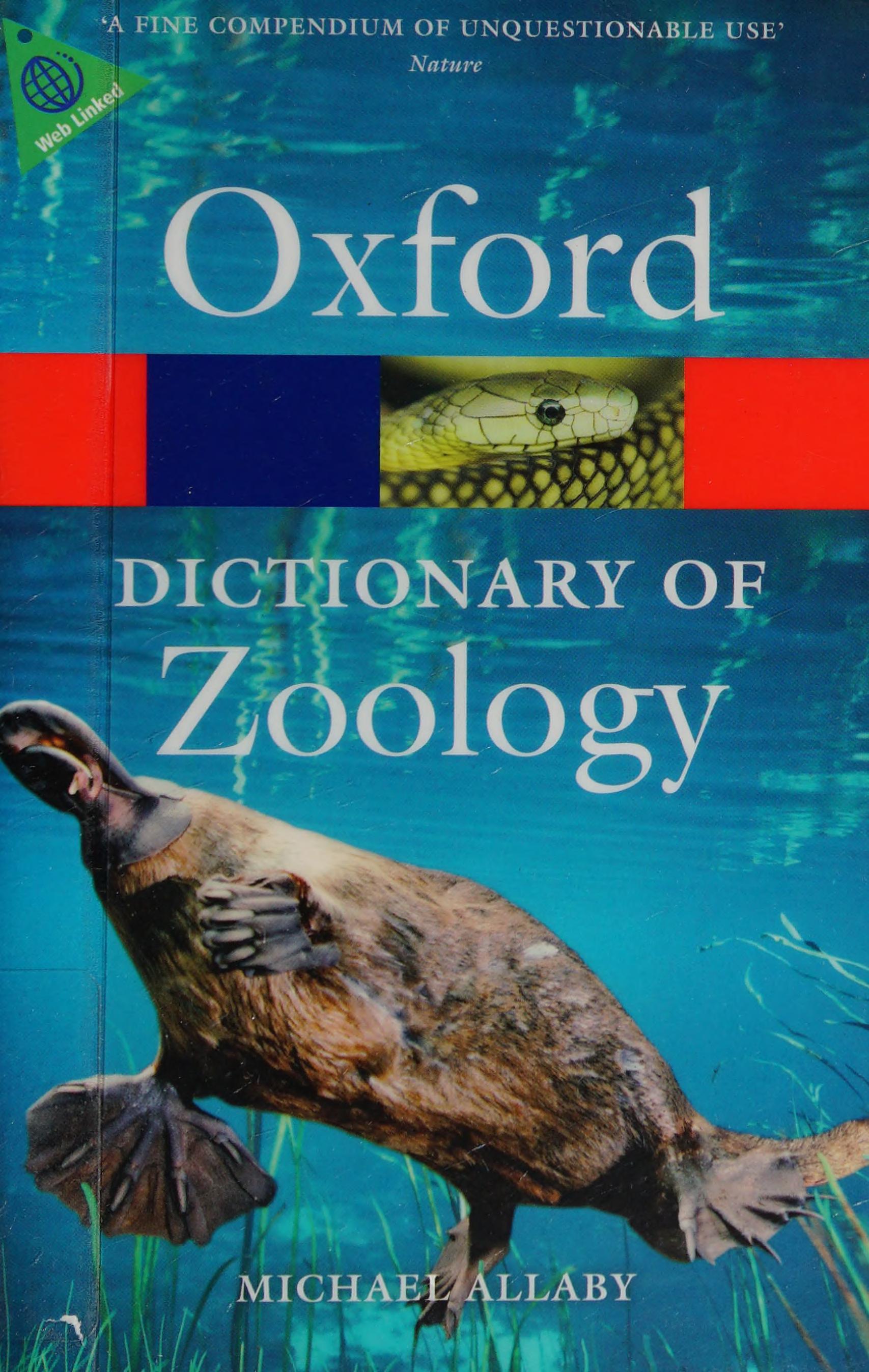 A Dictionary of Zoology