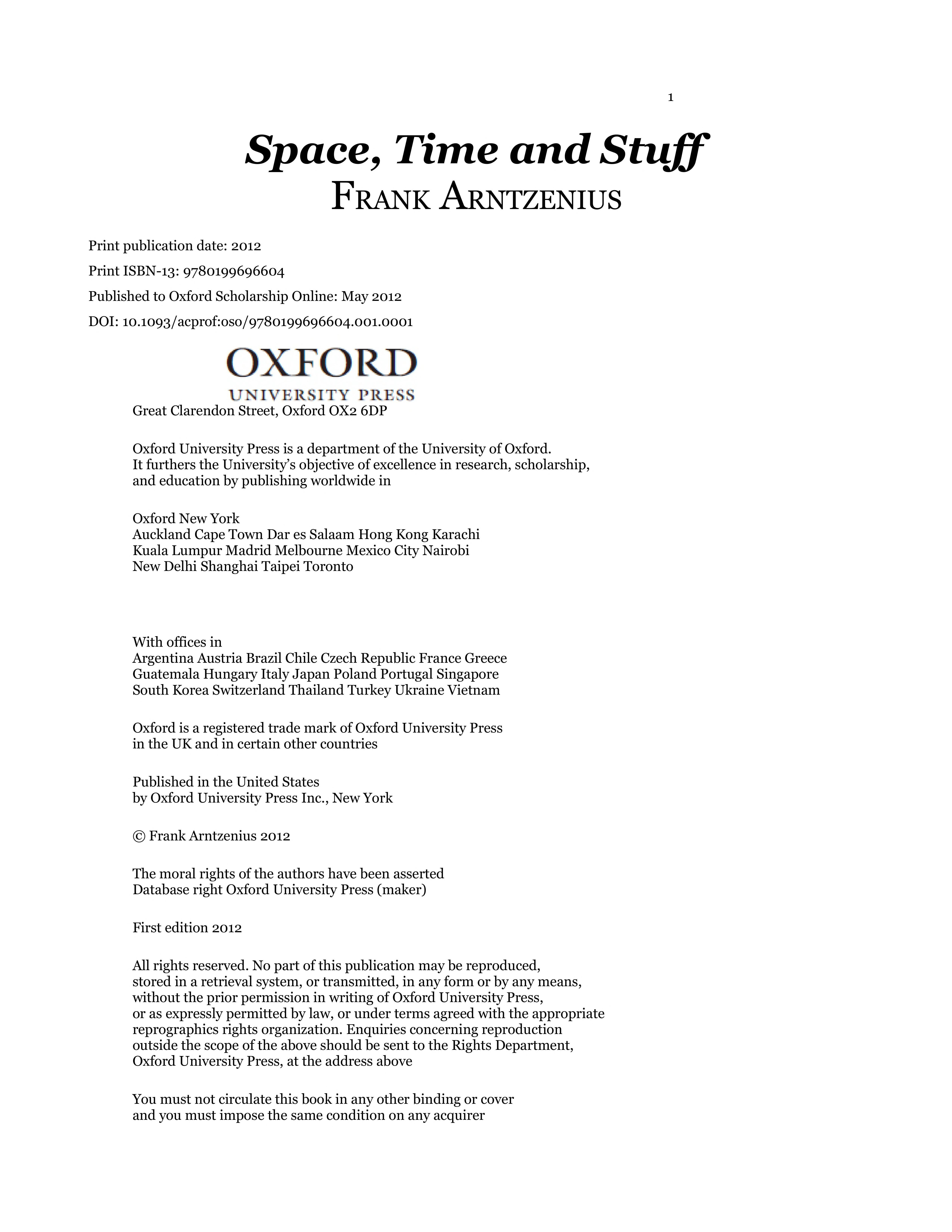 Space, Time, And Stuff
