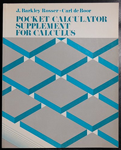 Pocket Calculator Supplement For Calculus