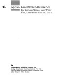 Apple Laserwriter Reference