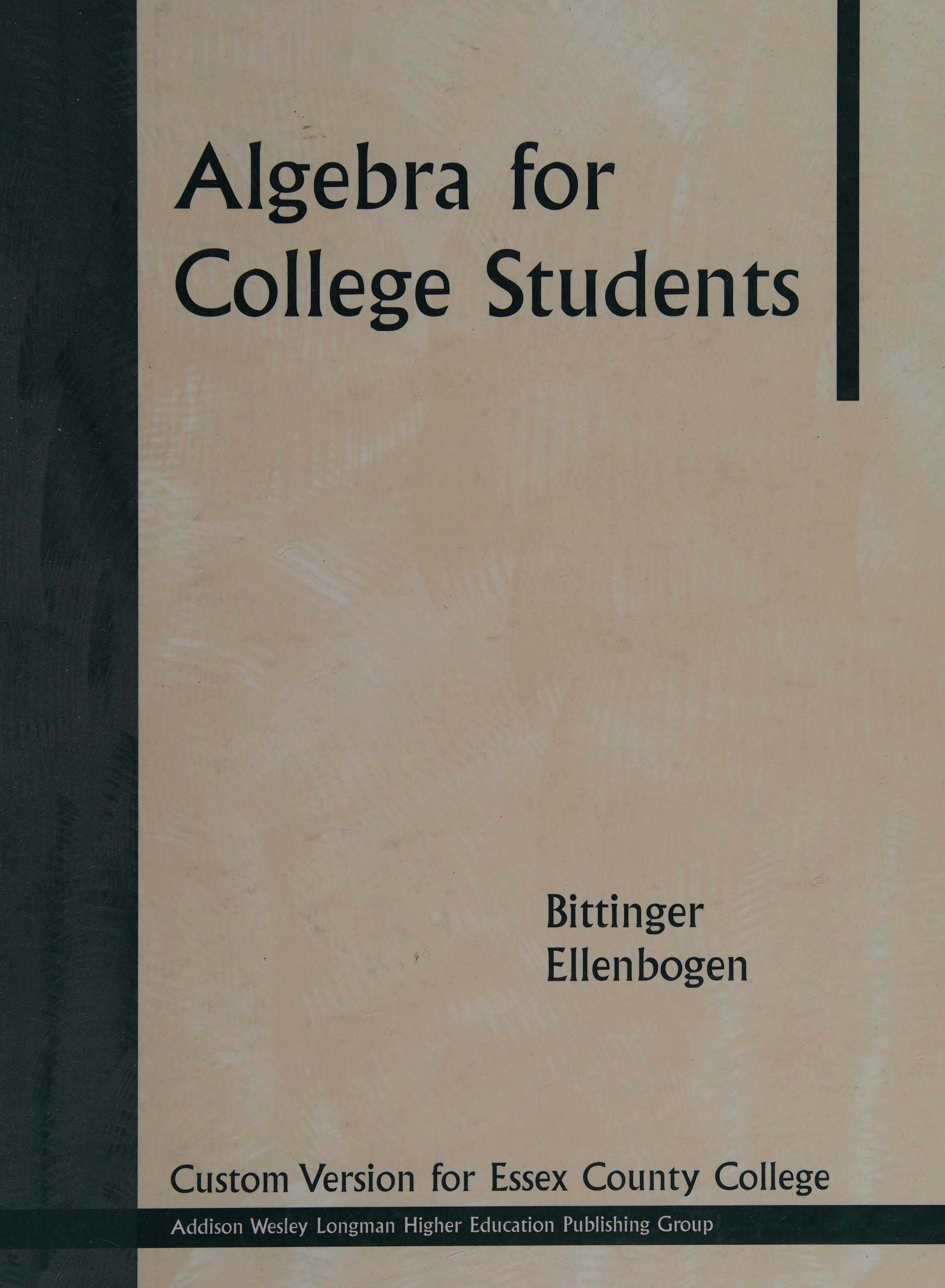 Algebra For College Students