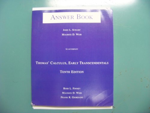 Calculus Early Trancendentals Answer Book