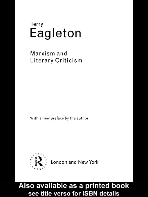 Marxism and Literary Criticism