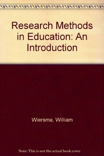 Research Methods In Education: An Introduction