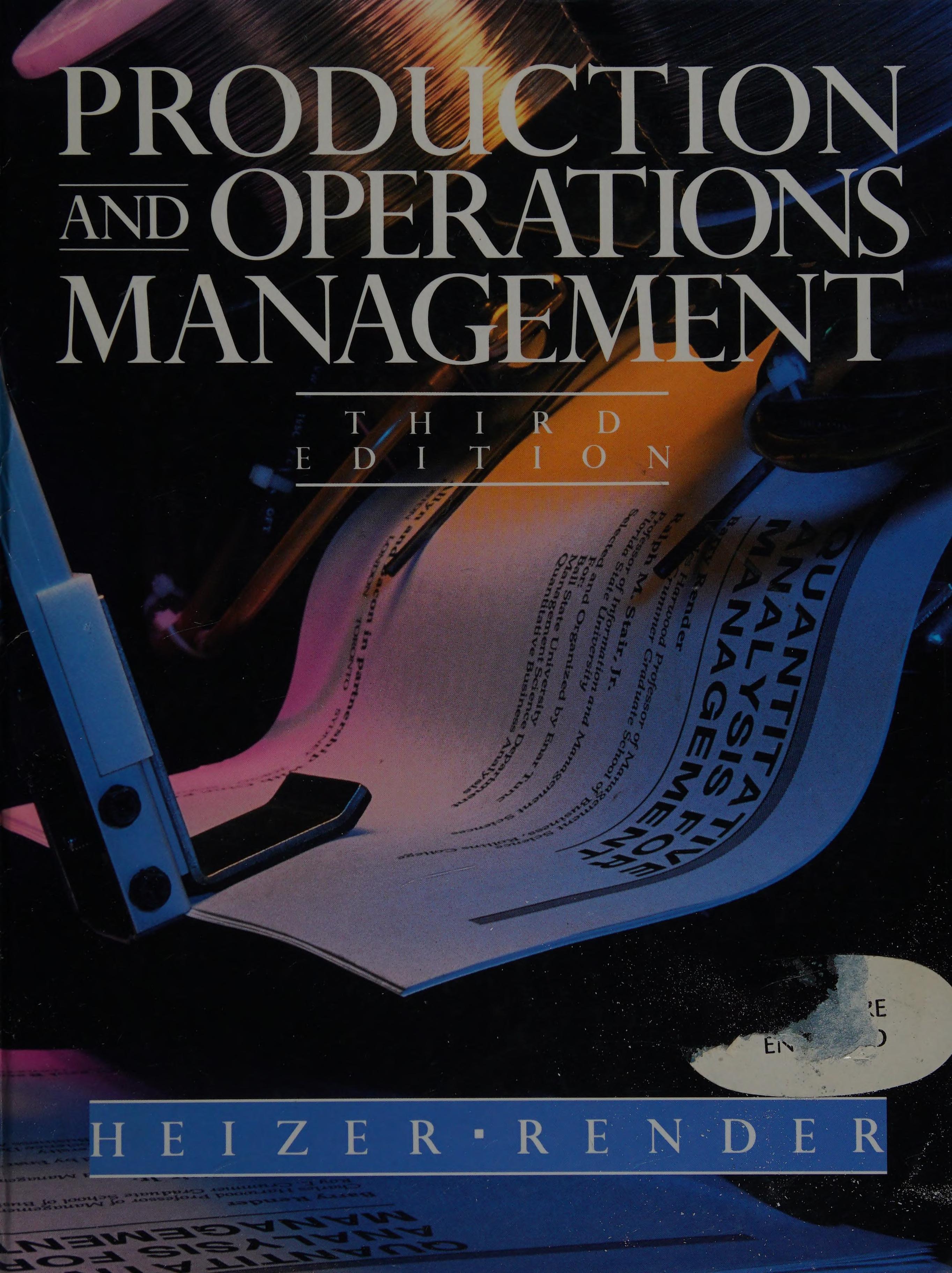 Production and Operations Management