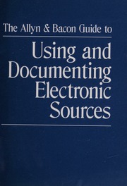Using And Documenting Electronic Sources