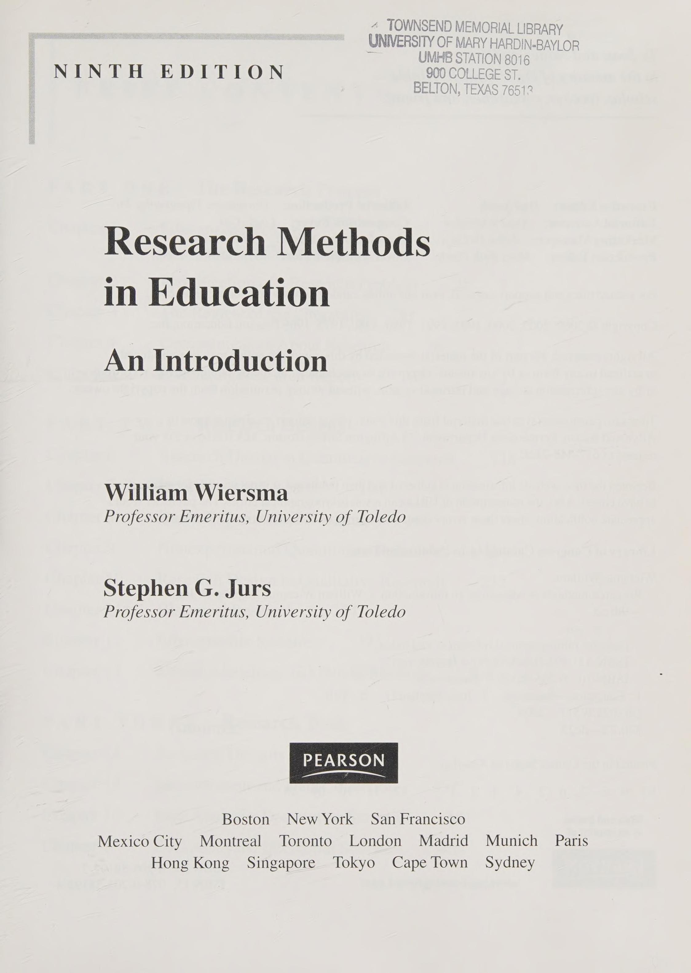 Research Methods In Education