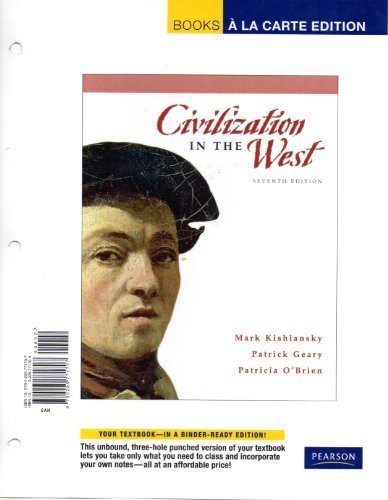 Civilization In The West, Single Volume Edition, Books A La Carte Edition