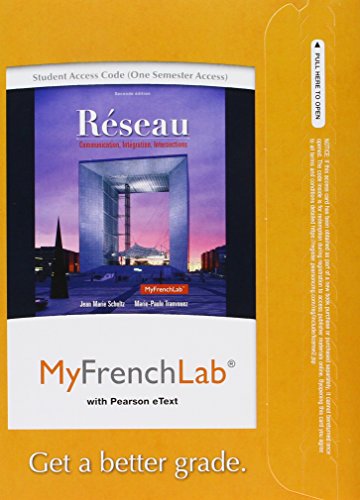 MyLab French With Pearson EText -- Access Card -- For Réseau: Communication, Intégration, Intersections