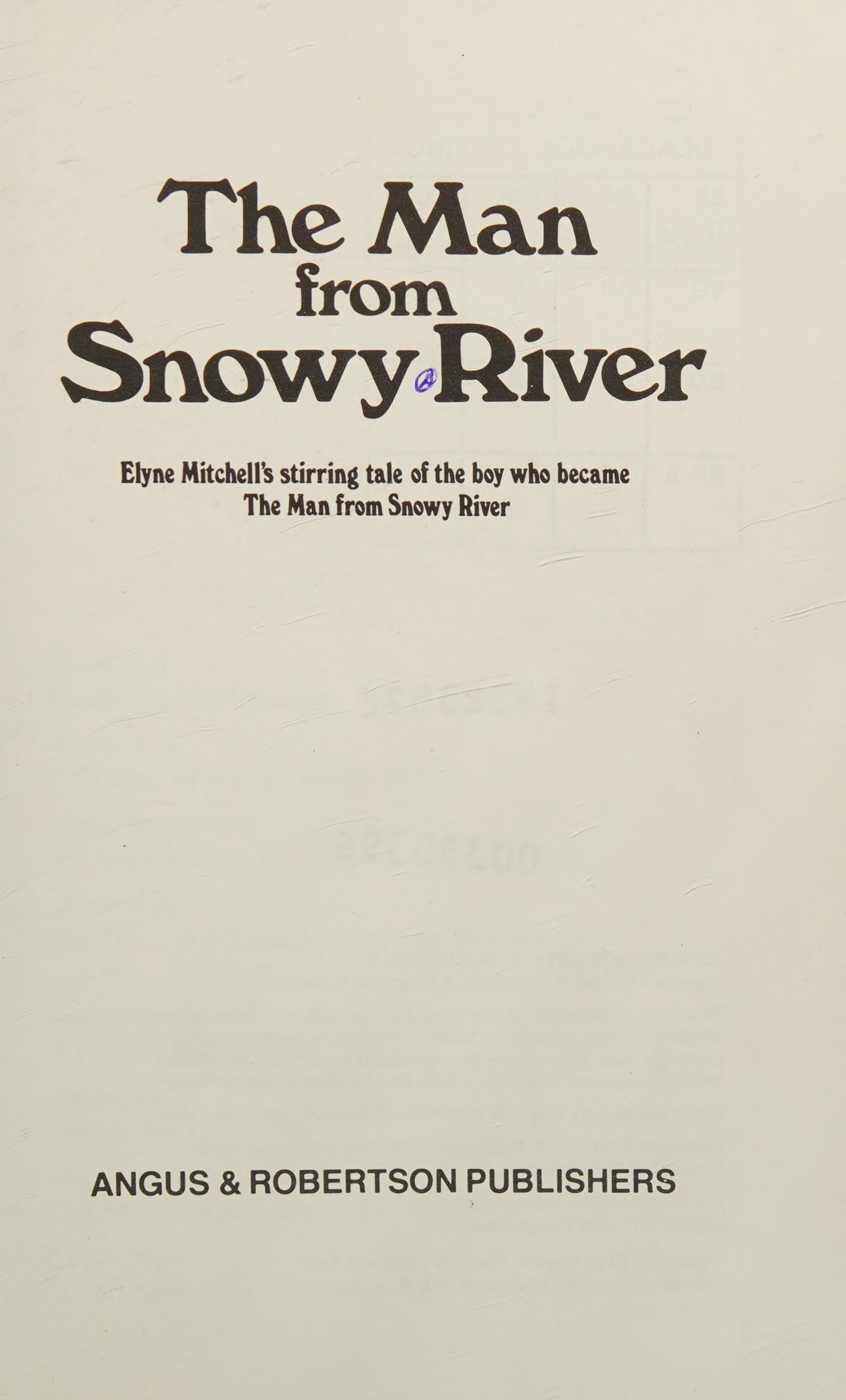 The Man from Snowy River