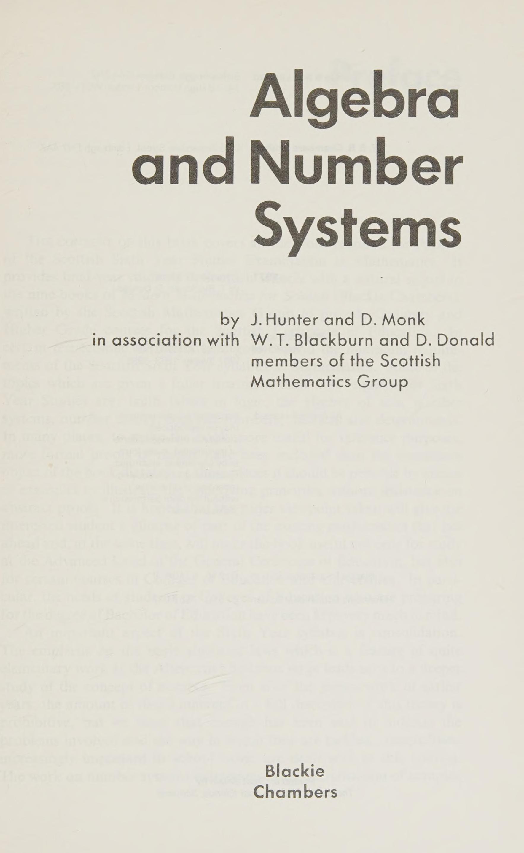 Sixth Form Modern Mathematics