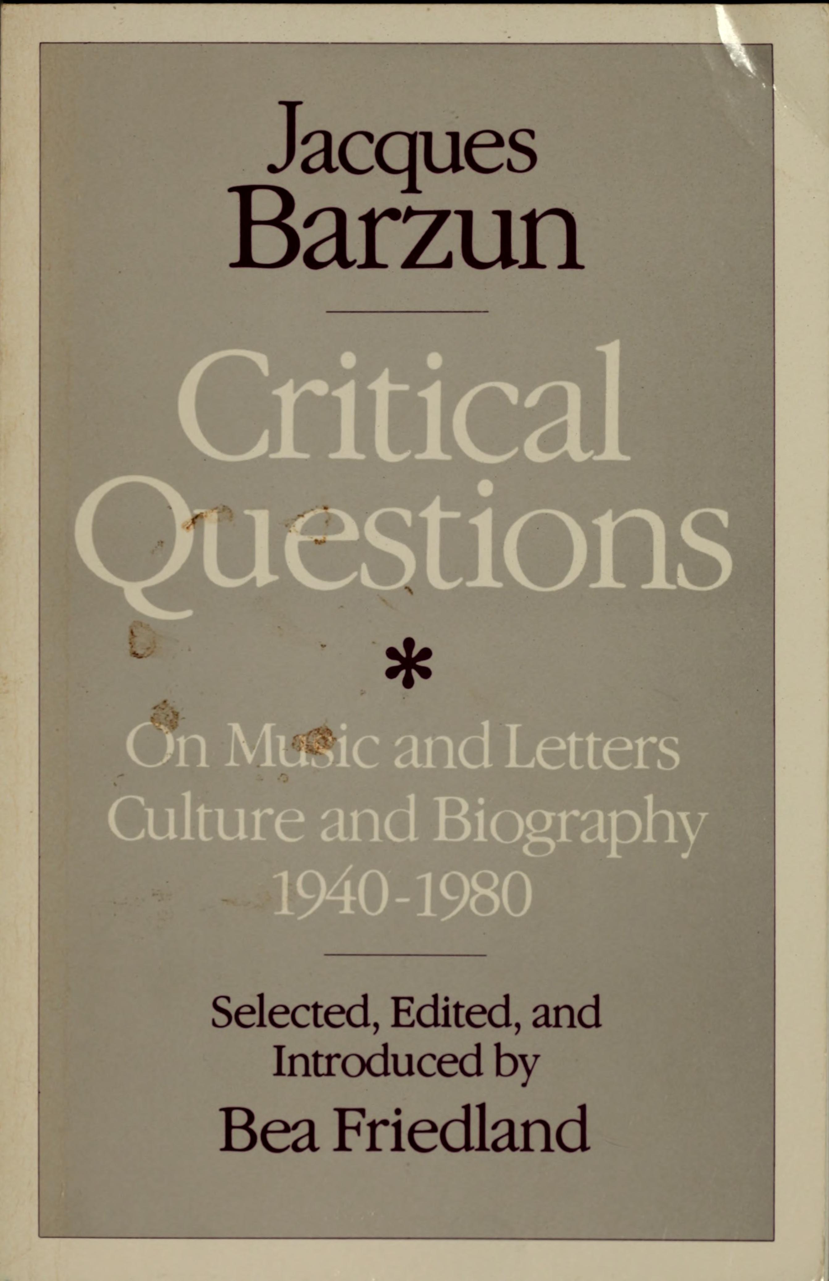 Critical Questions