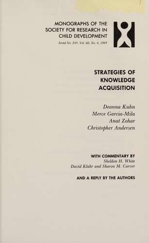 Strategies of Knowledge Acquisition