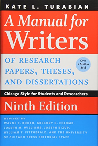 Manual For Writers Of Research Papers, Theses, And Dissertations
