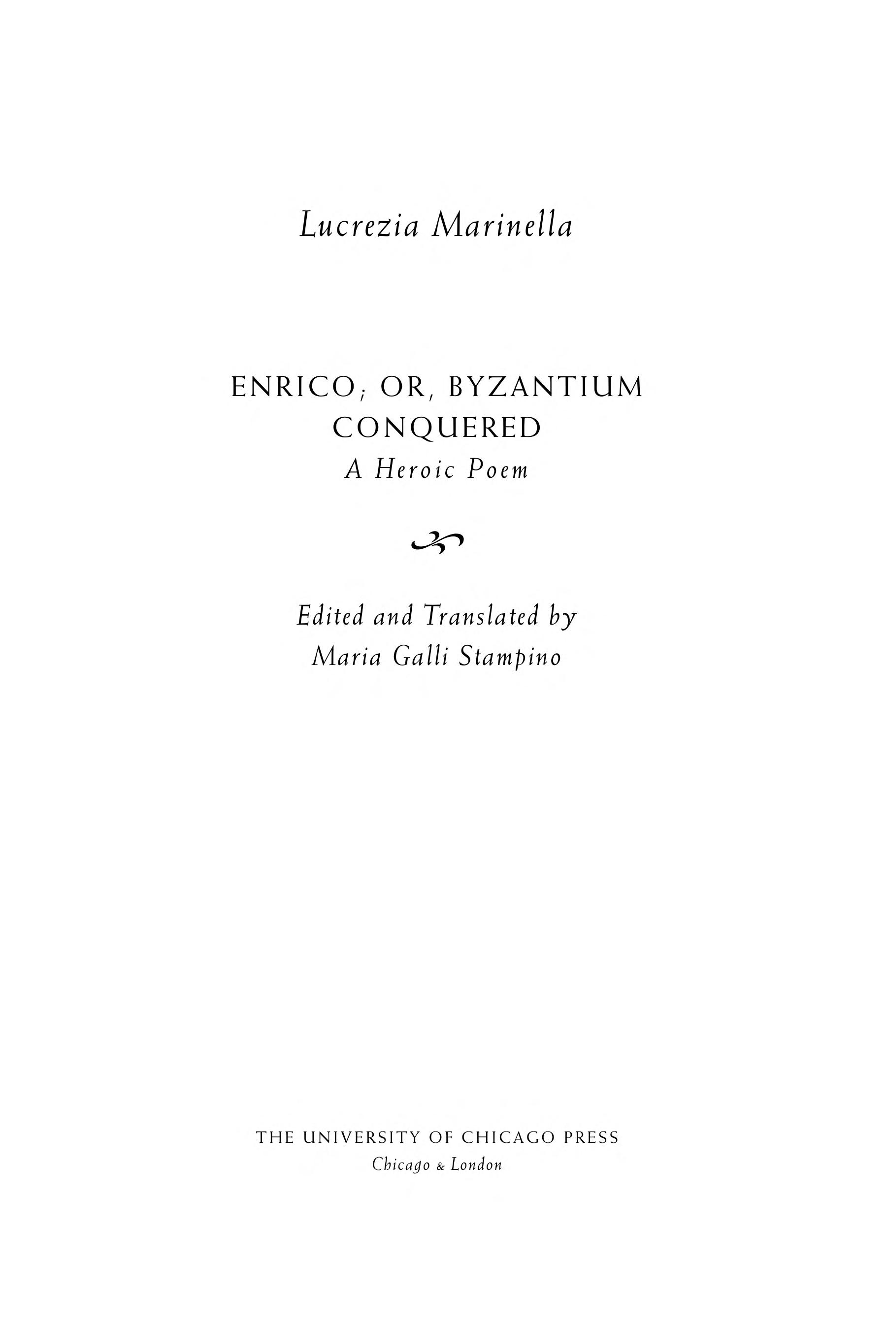 Enrico; Or, Byzantium Conquered: A Heroic Poem