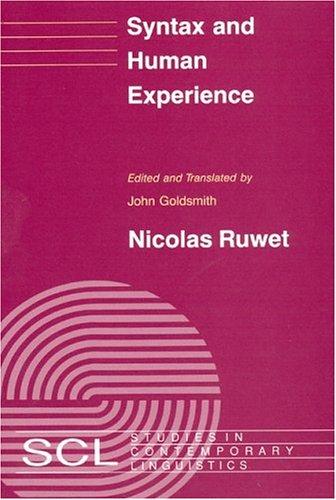 Syntax And Human Experience