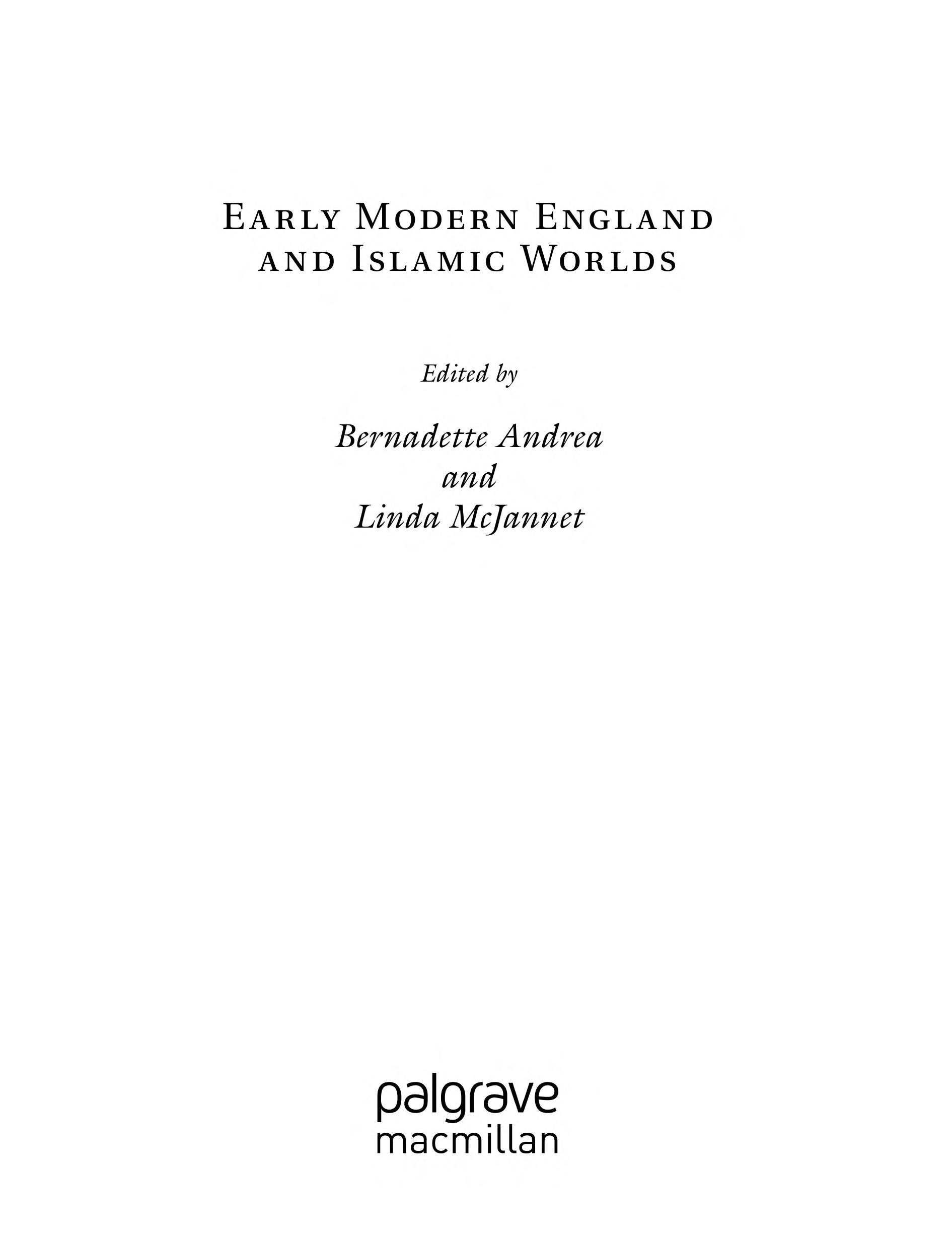 Early Modern England And Islamic Worlds