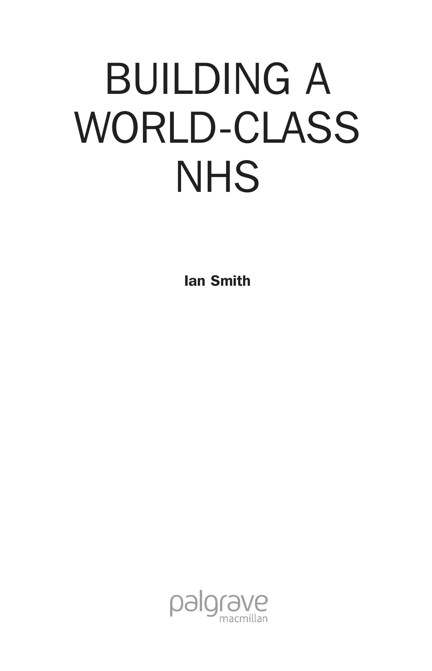 Building a World-Class NHS