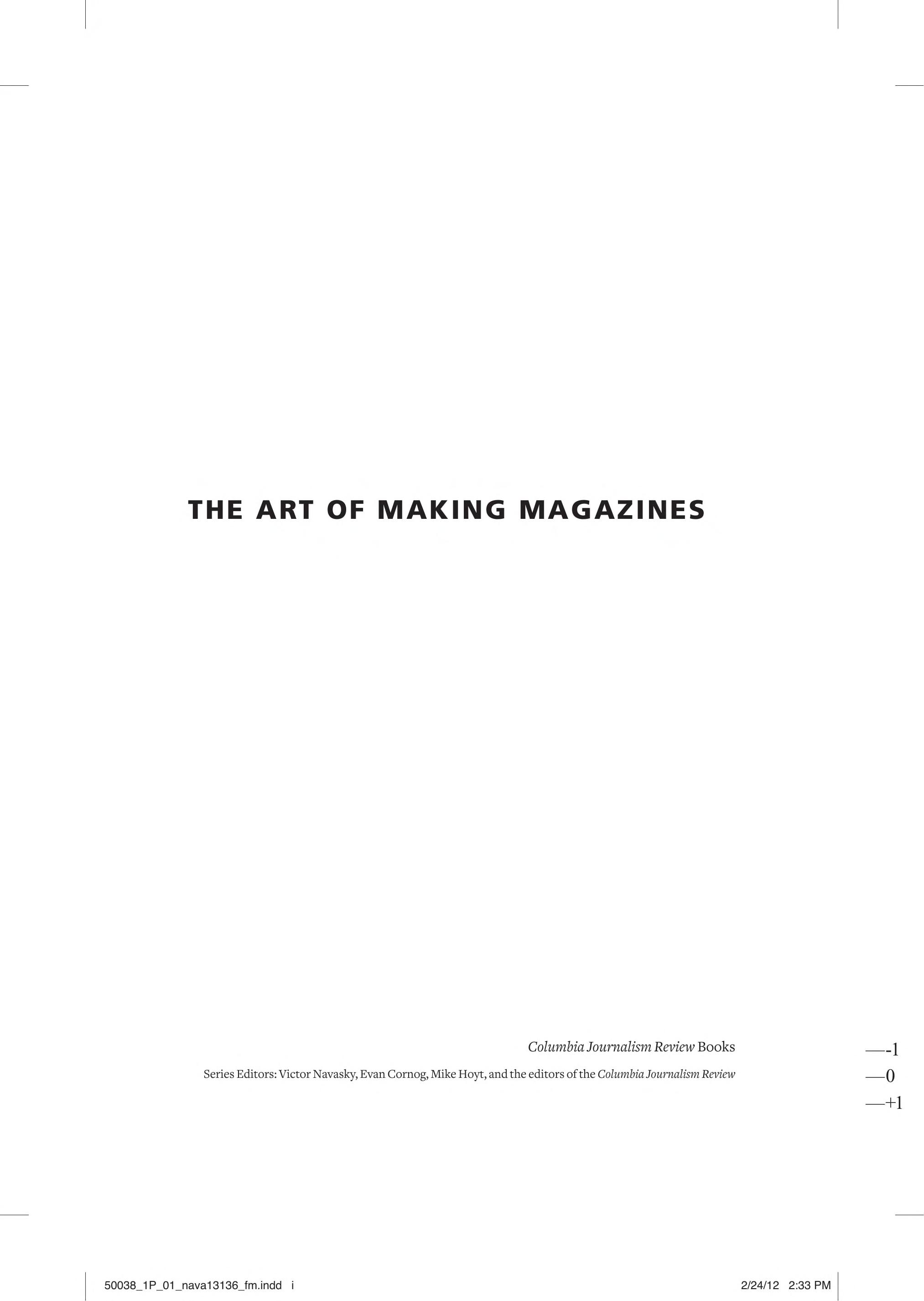 The art of making magazines