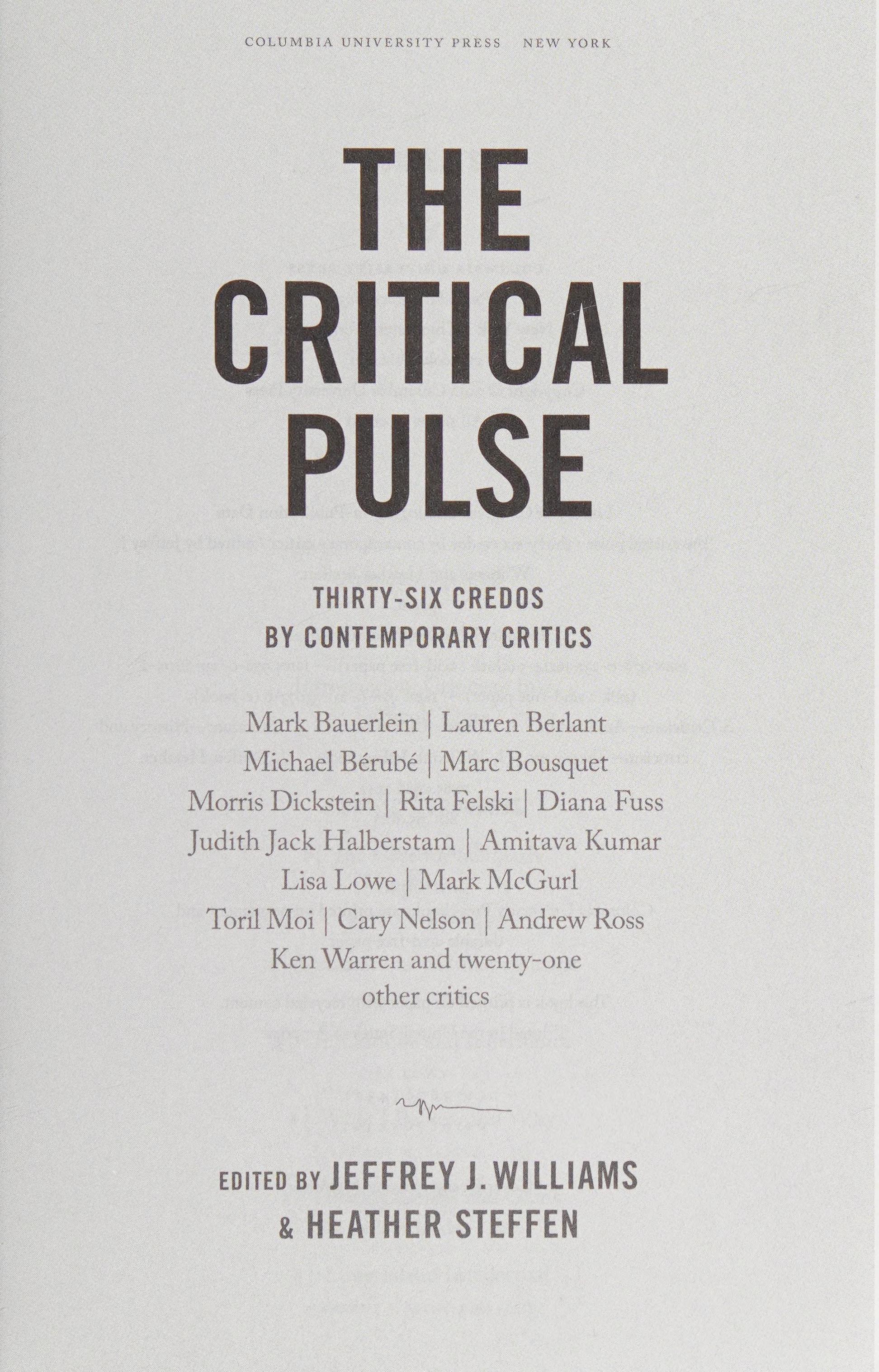 The Critical Pulse