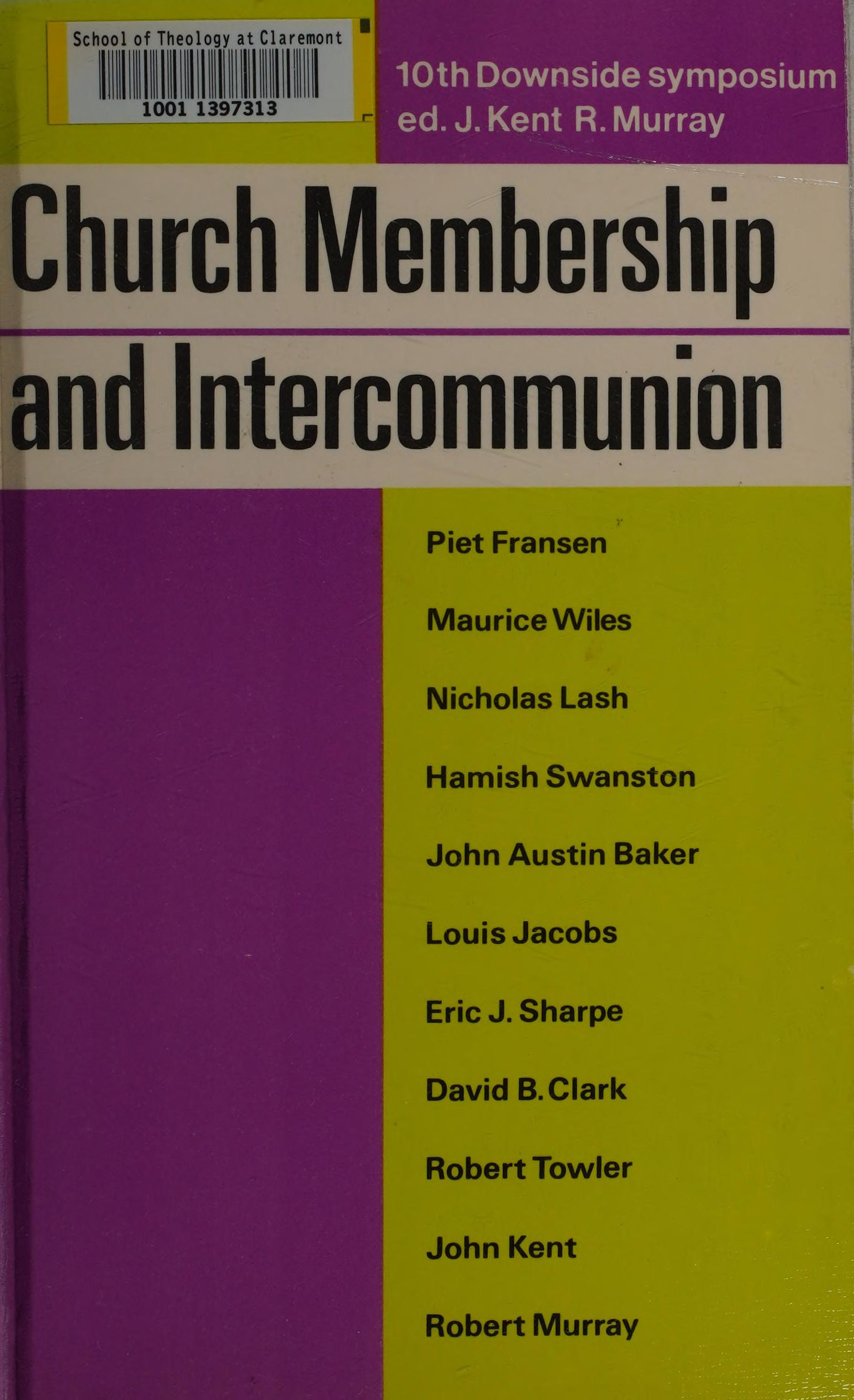 Intercommunion and Church Membership