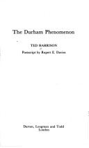 The Durham Phenomenon