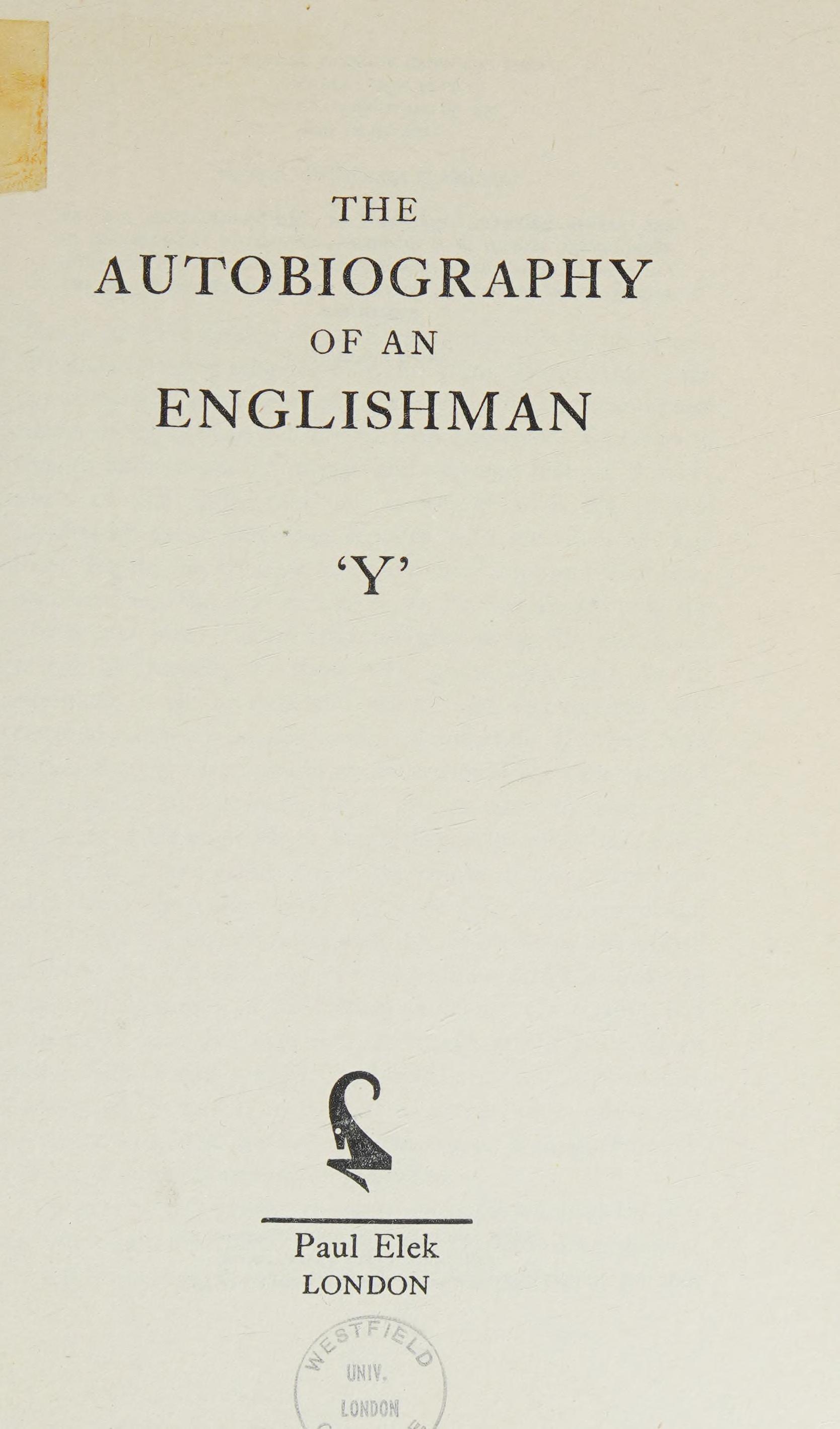 The Autobiography of an Englishman