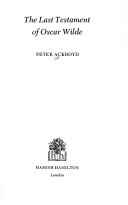 The Last Testament of Oscar Wilde