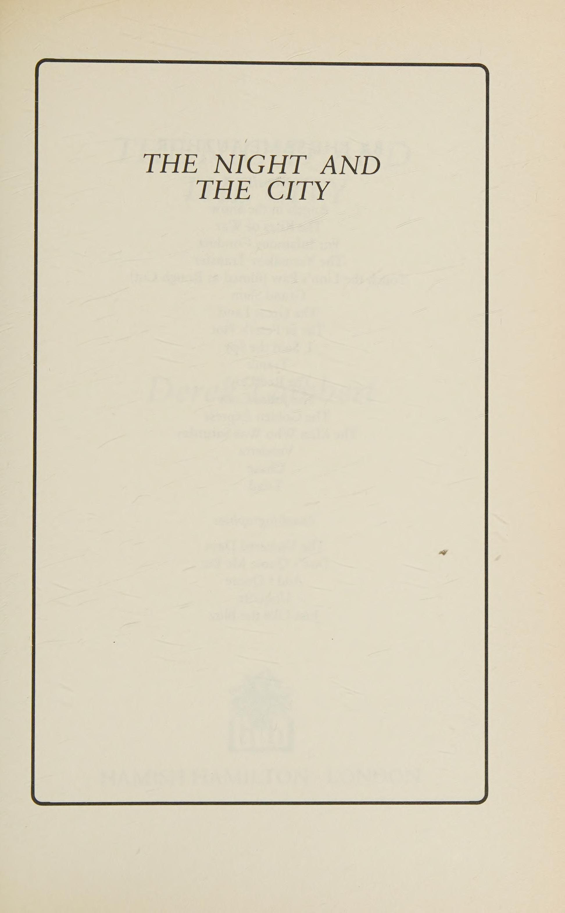 The Night and the City