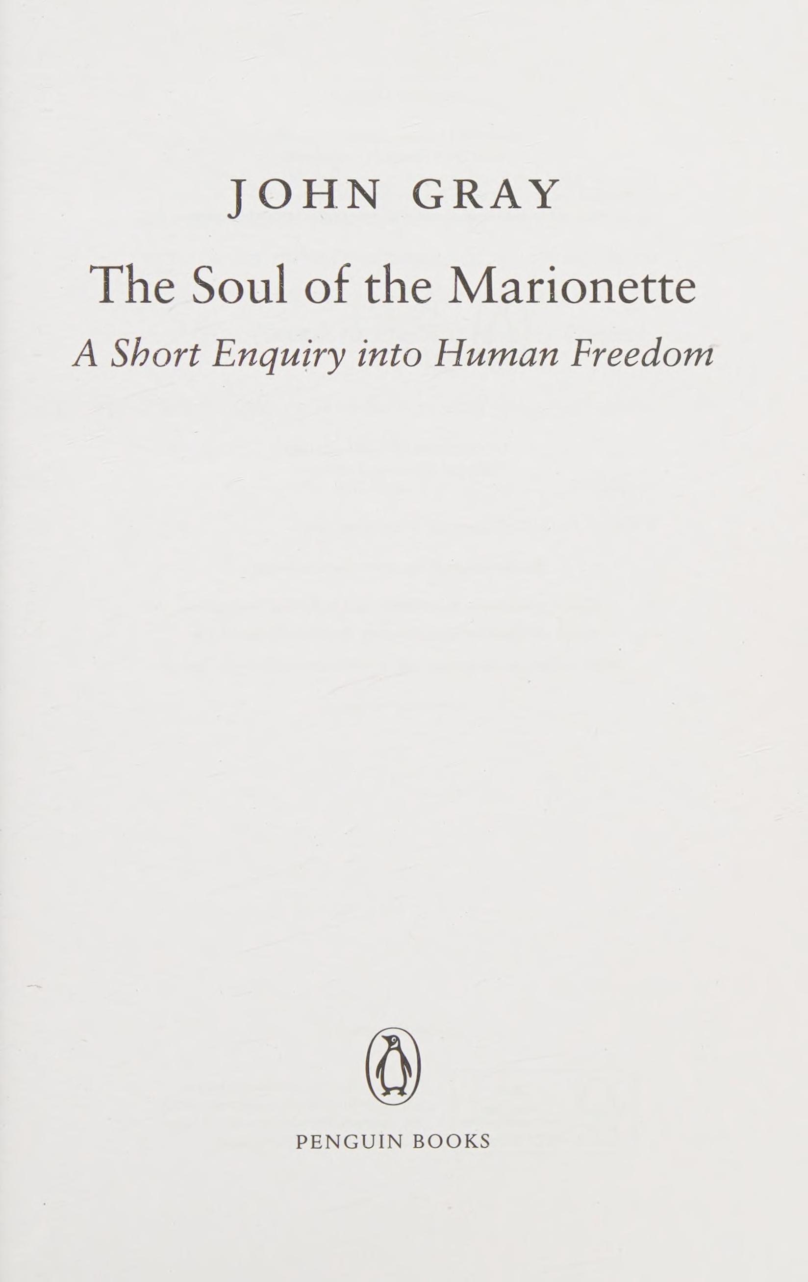 The Soul of the Marionette