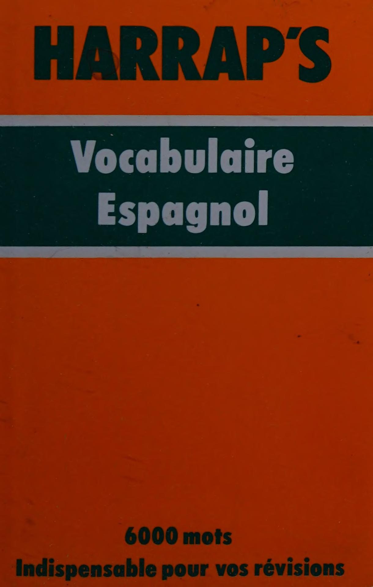 Harrap/Vocabul. Espagnol
