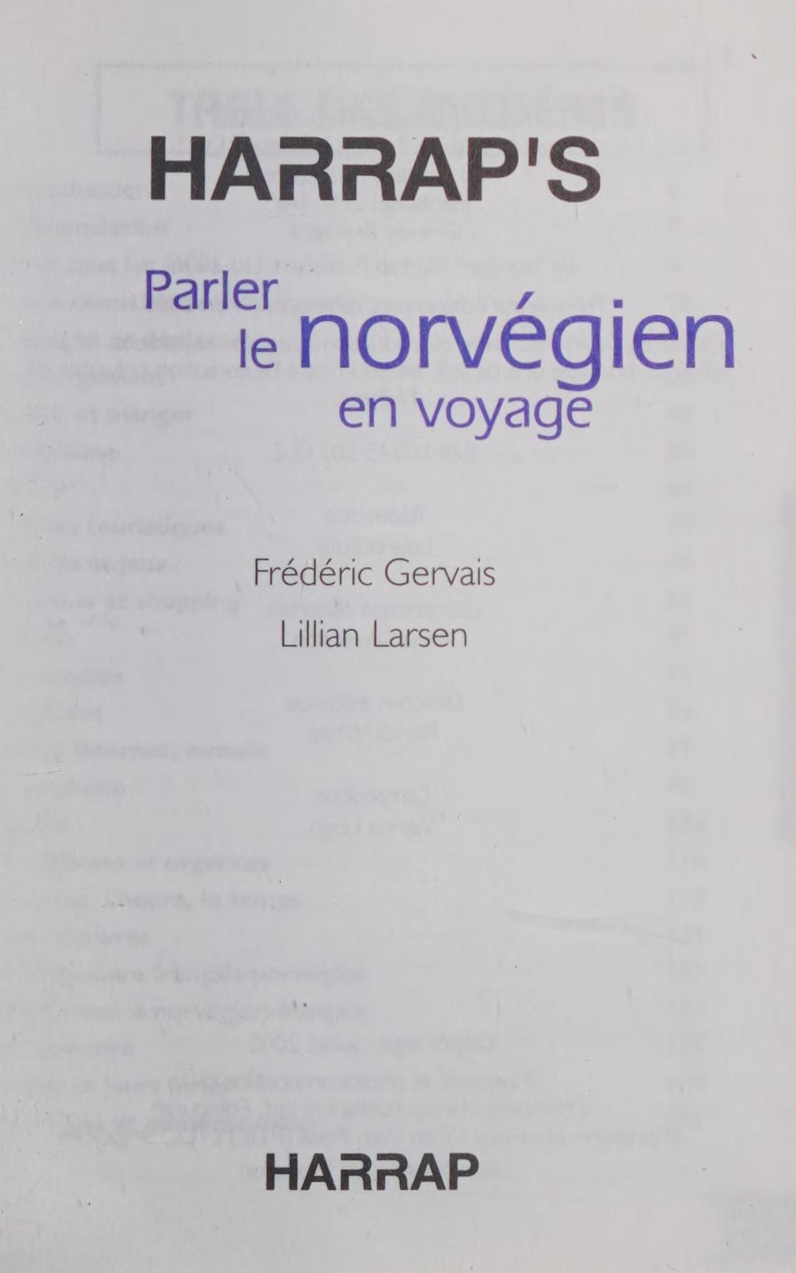 Parler le Norvégien En Voyage