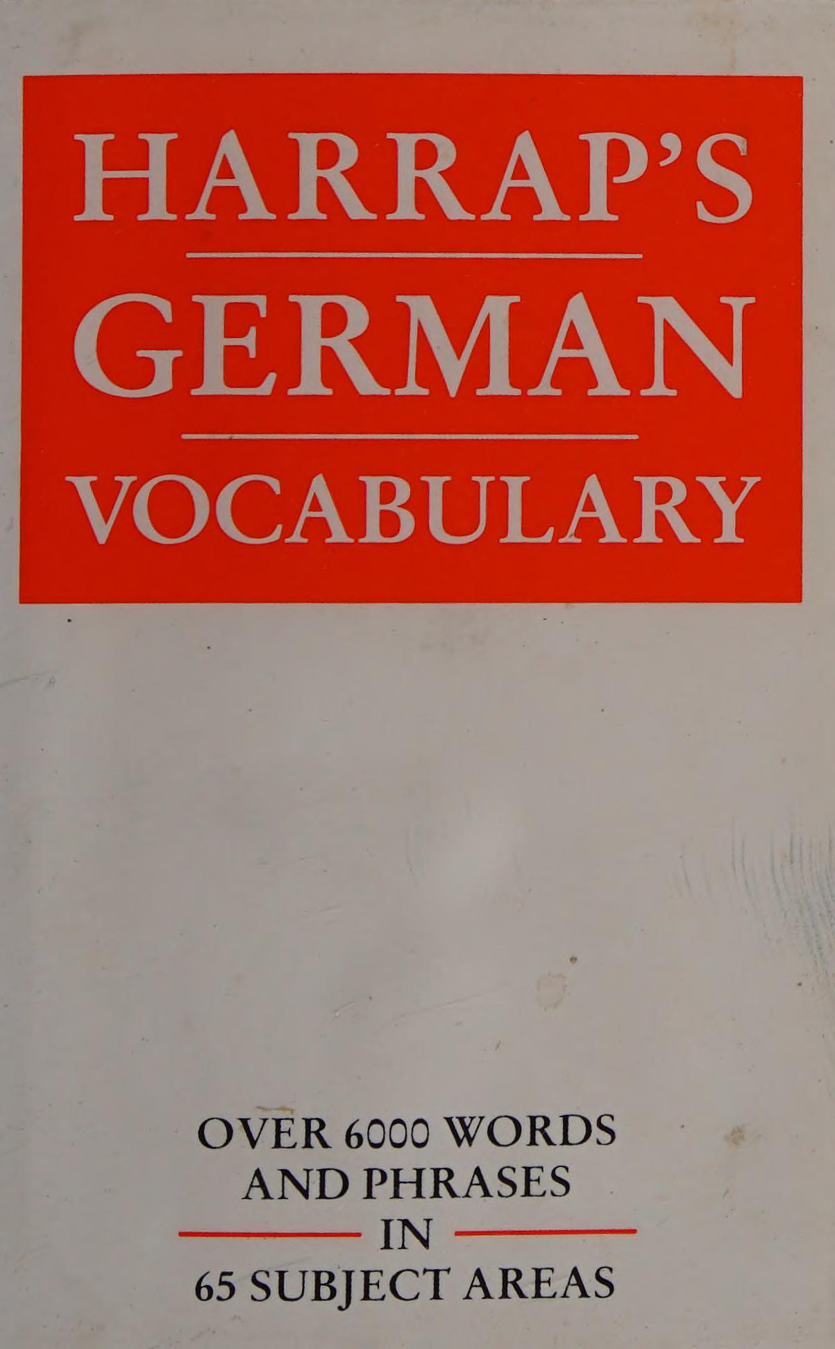 Harrap's German Vocabulary