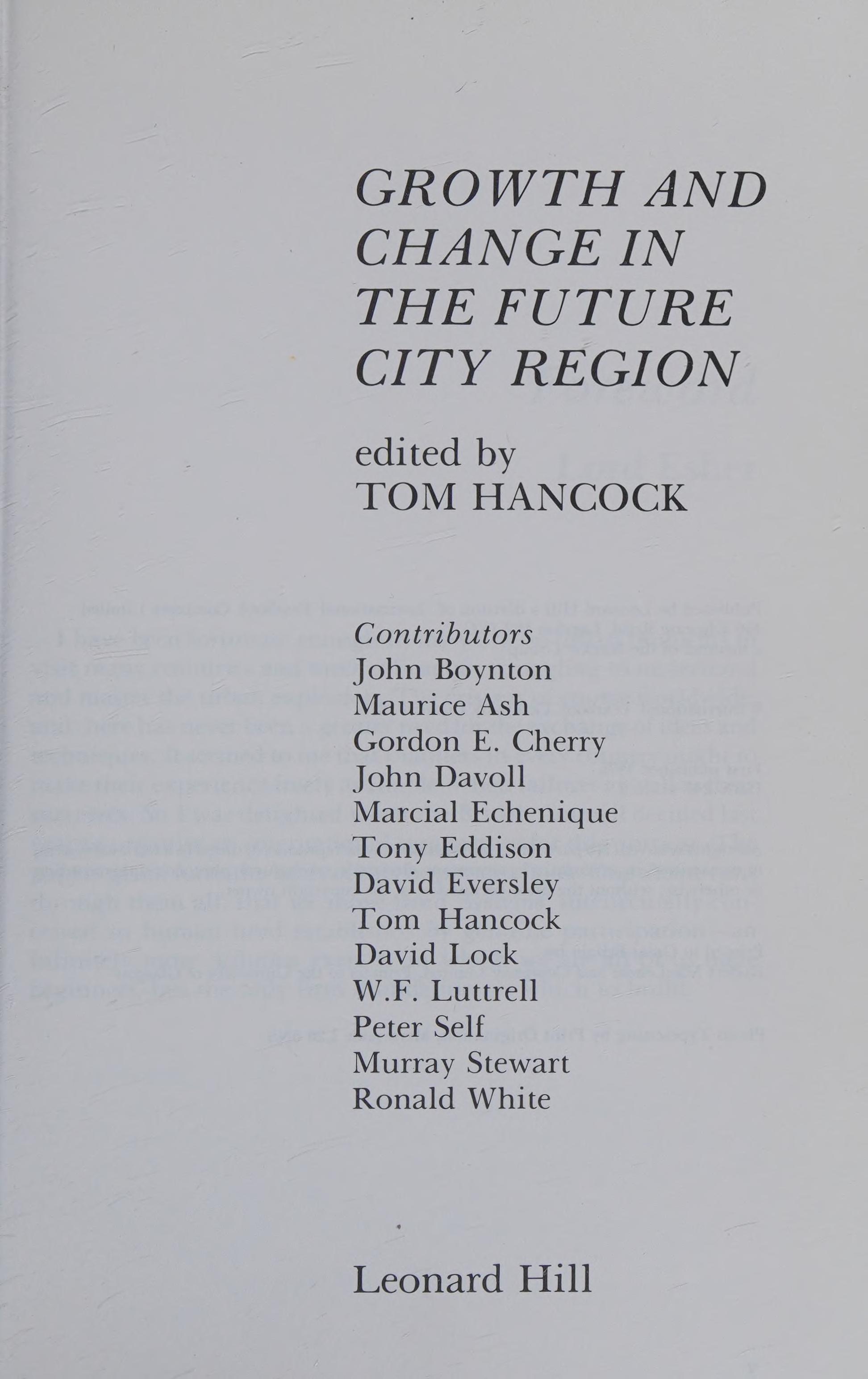Growth And Change In The Future City Region