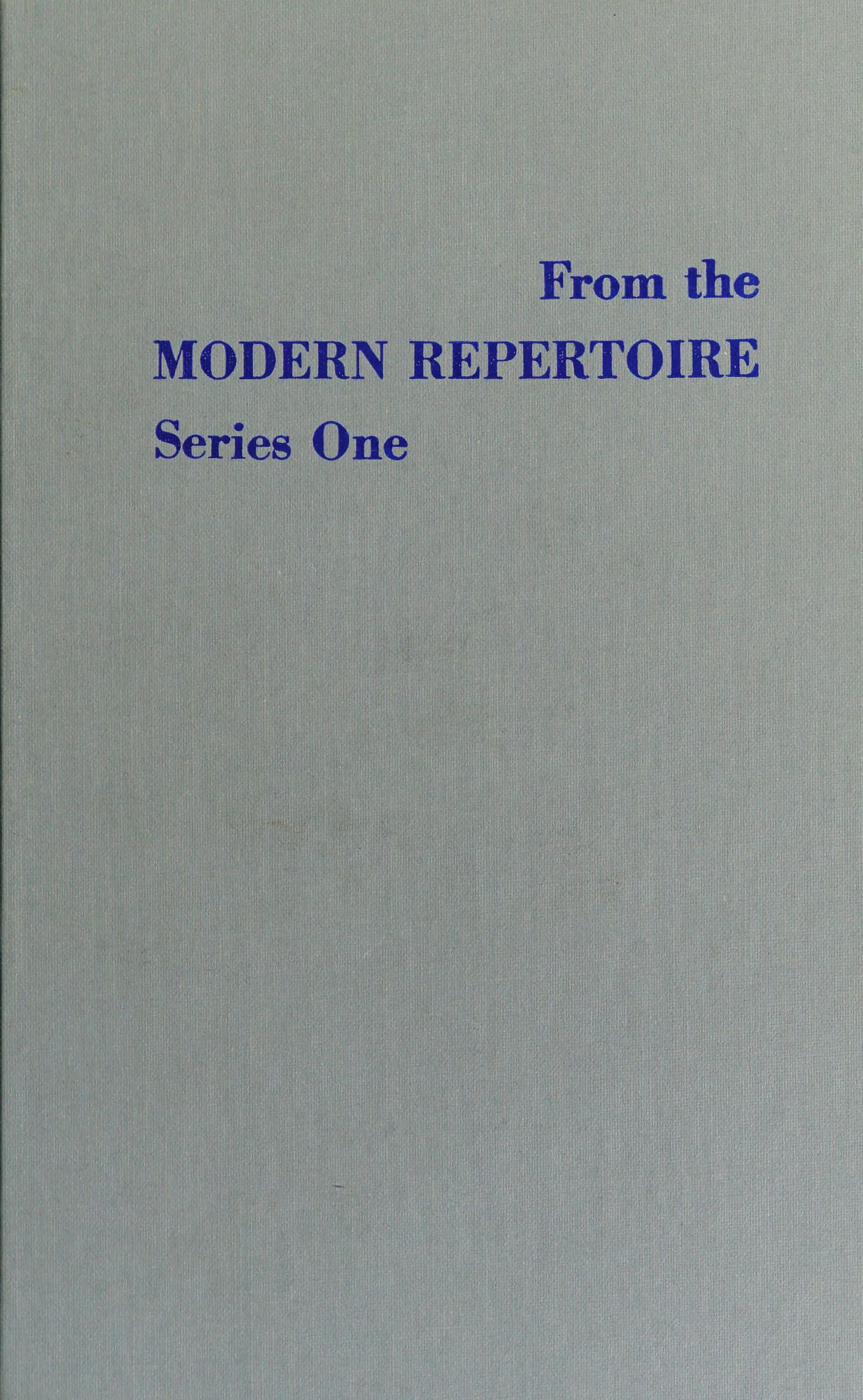 From the Modern Repertoire Series One