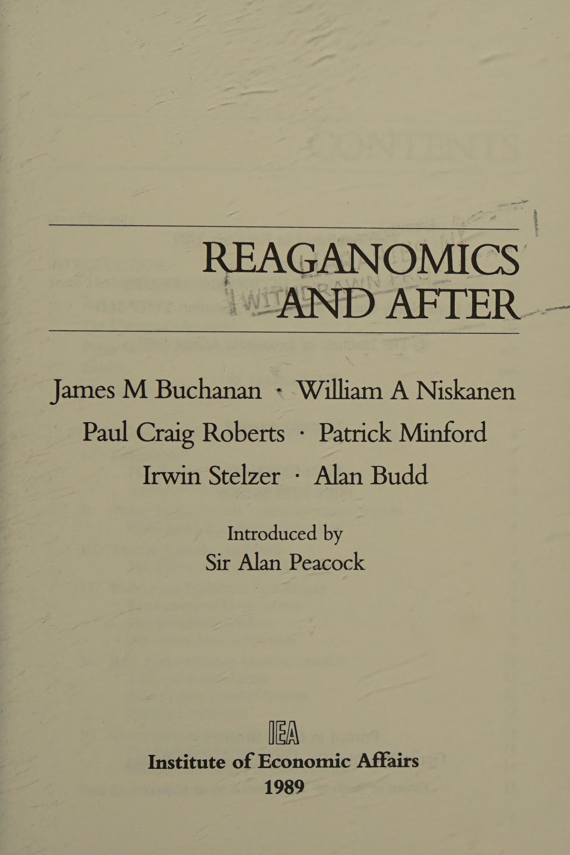 Reaganomics and after