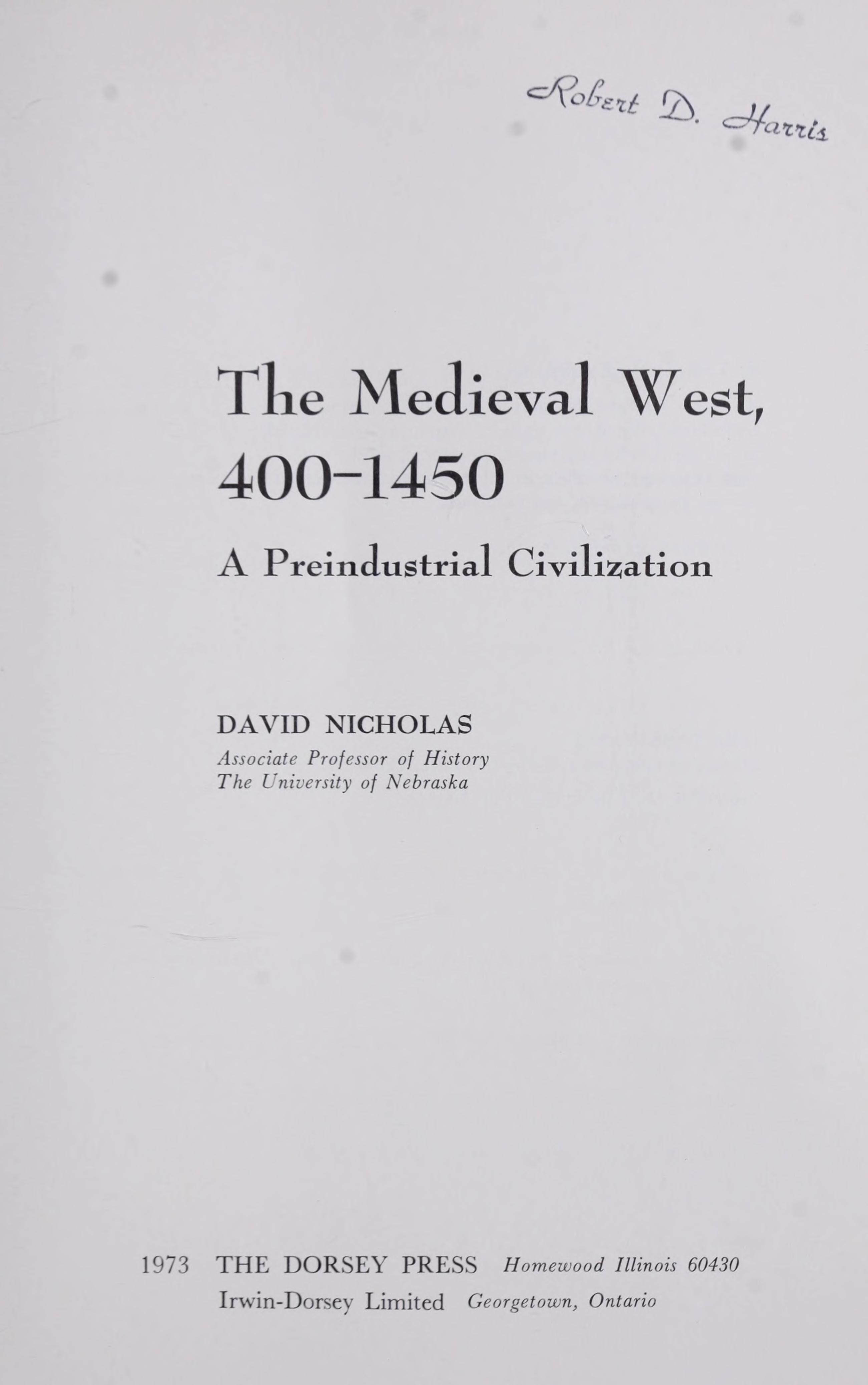 The Medieval West, 400-1450